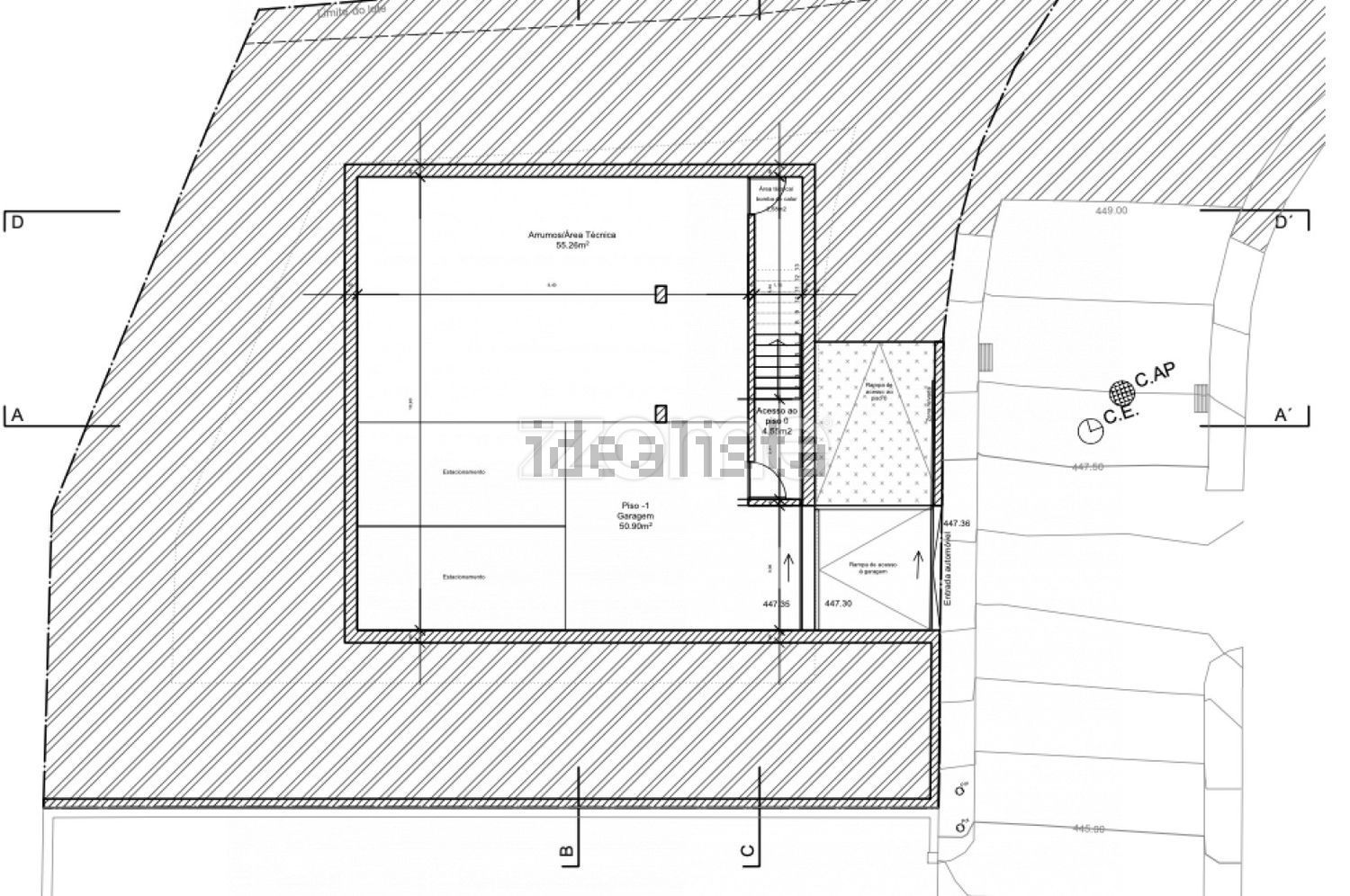 小楼房或独栋别墅出售Urbanizacao da Casa Branca s/n - 平面图