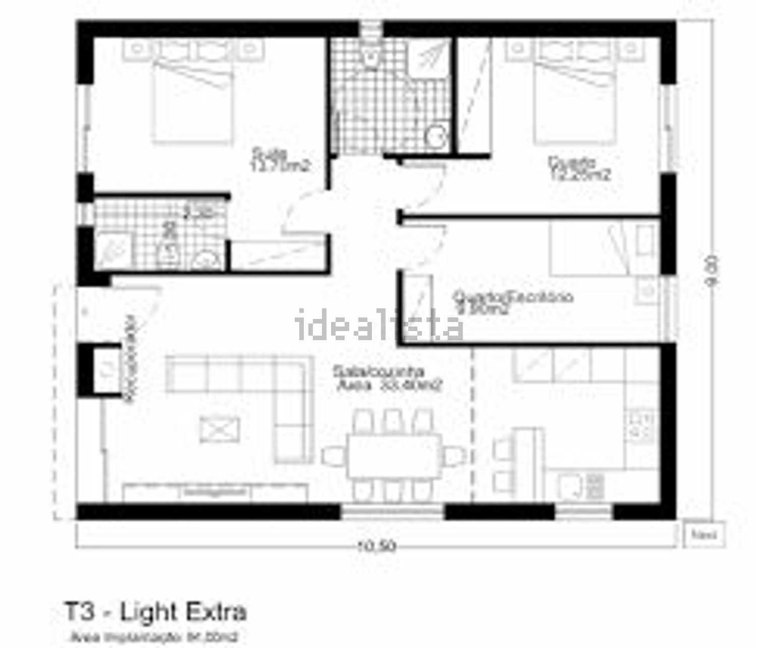 公寓 t4出售在Avenida da República, 658 - 平面图