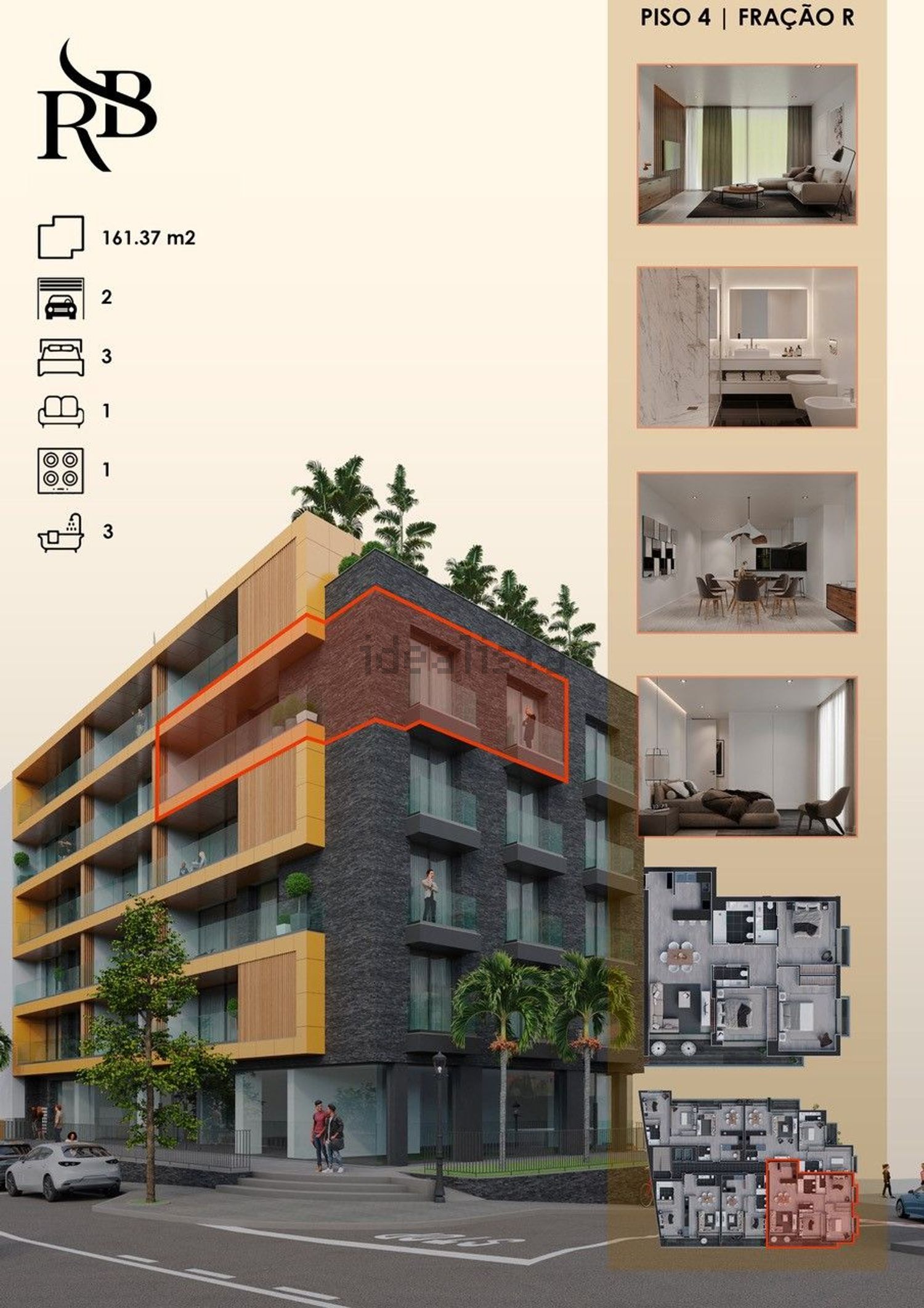 公寓 t3出售在Rua Dr. Nicodemos Pereira s/n - 平面图