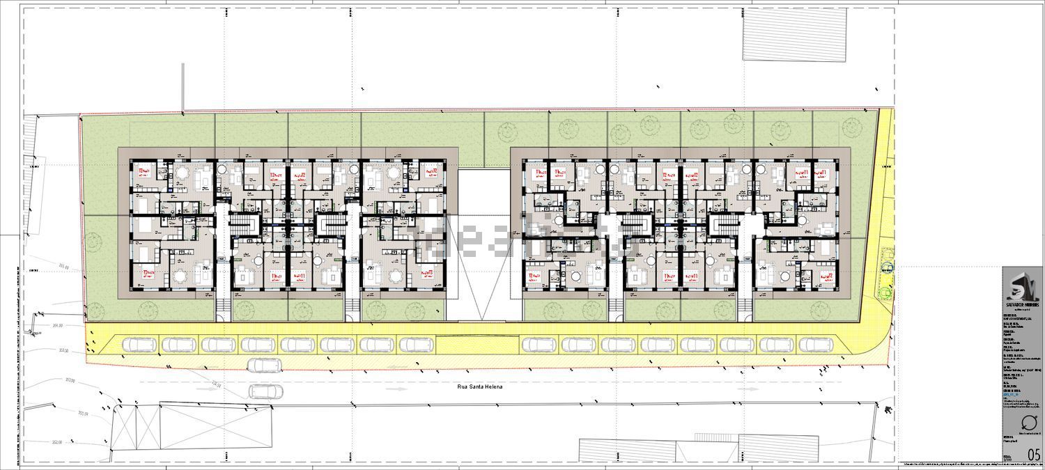 公寓 t1出售在Rua Santa Helena, 84 - 平面图