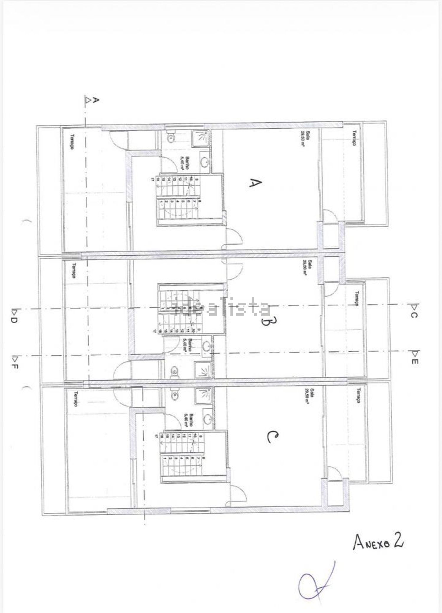 双拼别墅出售在Rua de Vilar, 1160 - 平面图