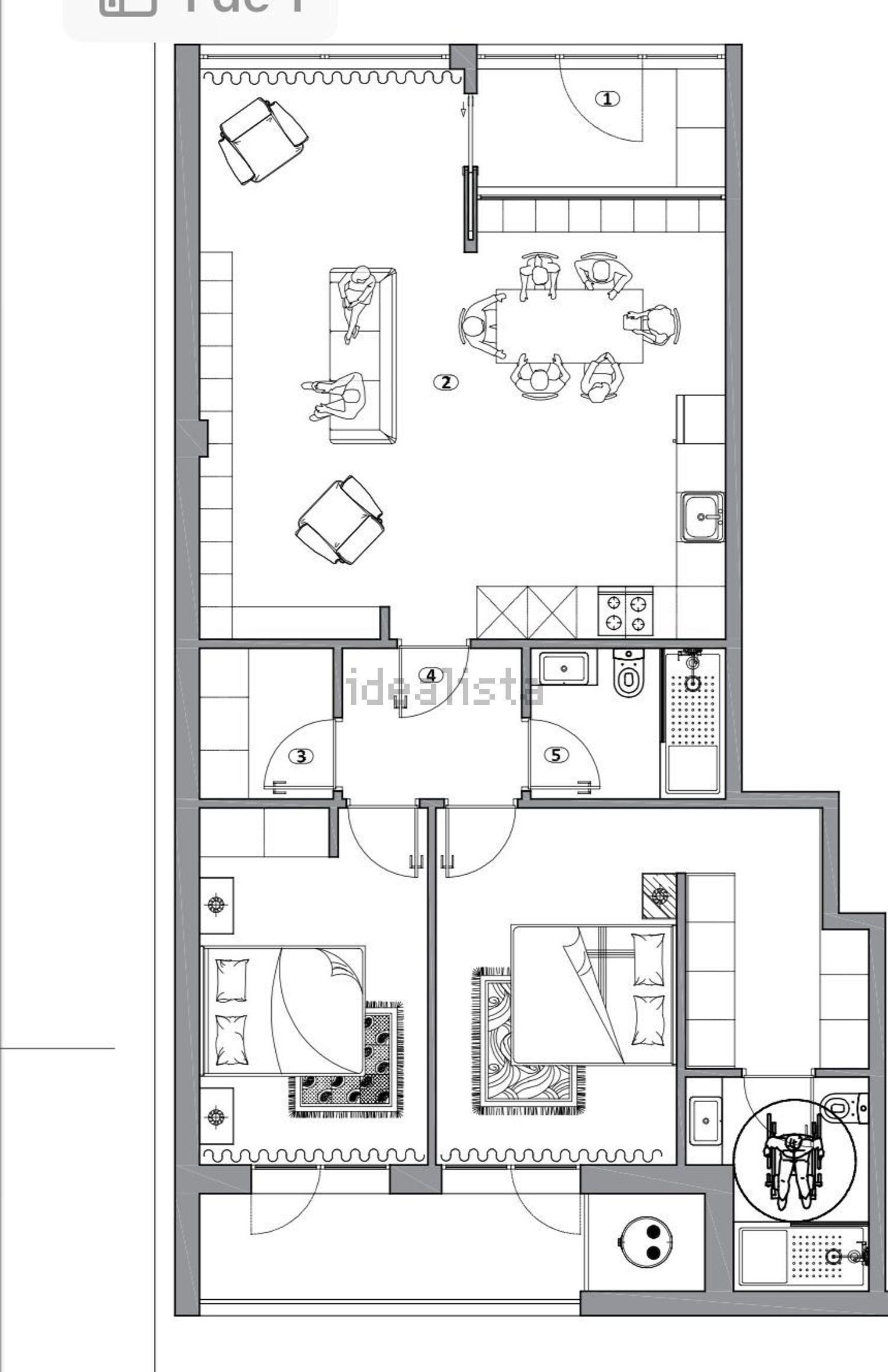 公寓 t2出售在Rua Central da Ordem, 1663 - 平面图