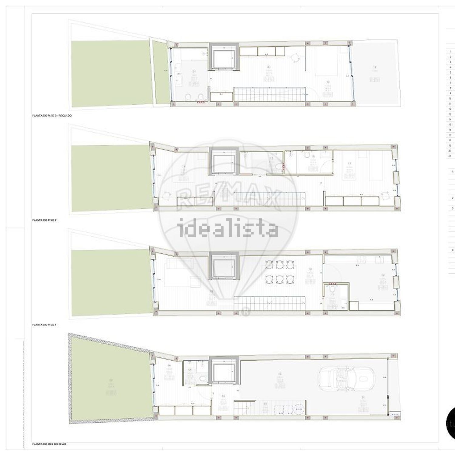 小楼房或独栋别墅出售在Avenida Dom Afonso Henriques - 平面图