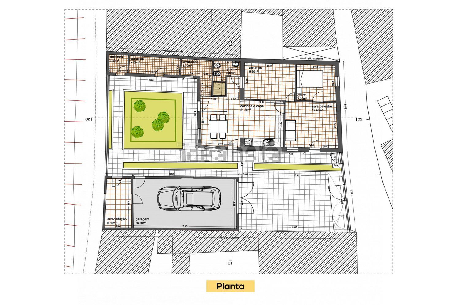 小楼房或独栋别墅出售在Travessa Particular de Teibas, 38 - 平面图