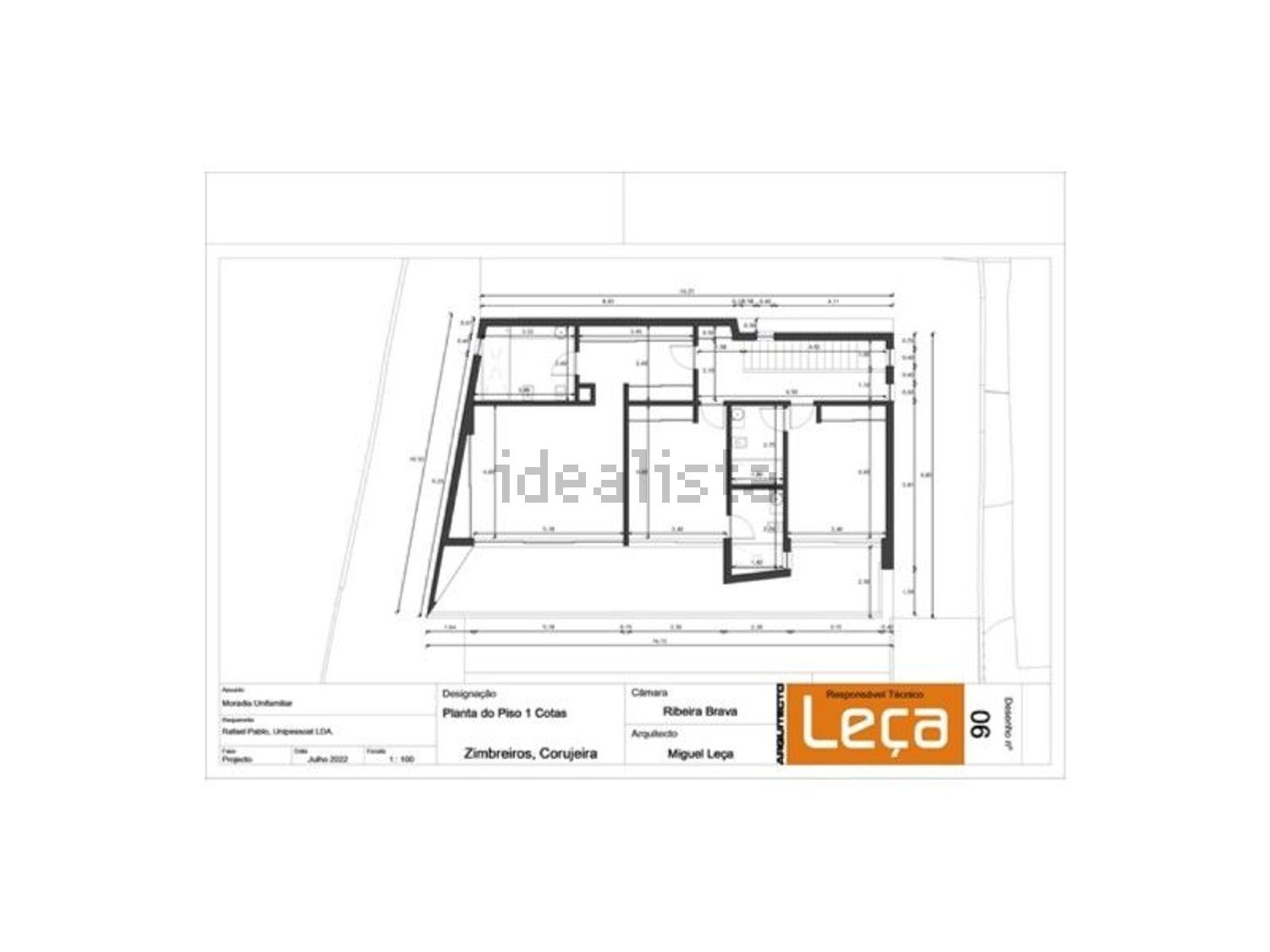 小楼房或独栋别墅出售在Ribeira Brava - 平面图