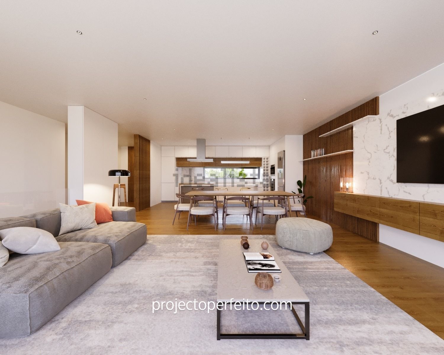 小楼房或独栋别墅出售在Alfena - 客厅