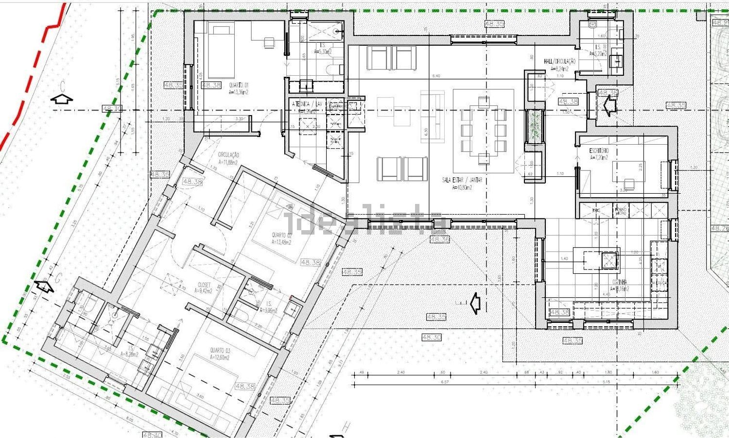 公寓 t3出售在Avenida Gil Vicente, 246 - 平面图