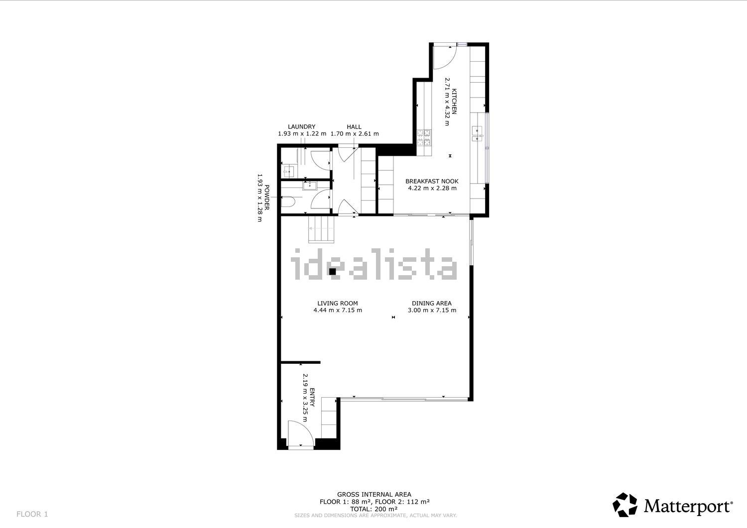 小楼房或独栋别墅出售在Avenida Sagres - 平面图