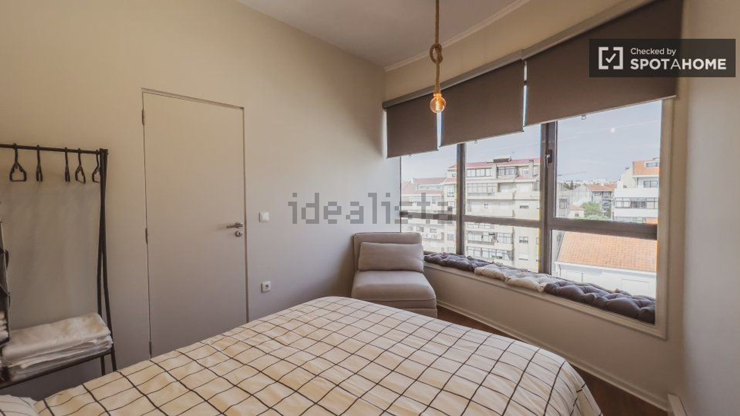 出租公寓 t1在Rua de Soares dos Reis - 卧室