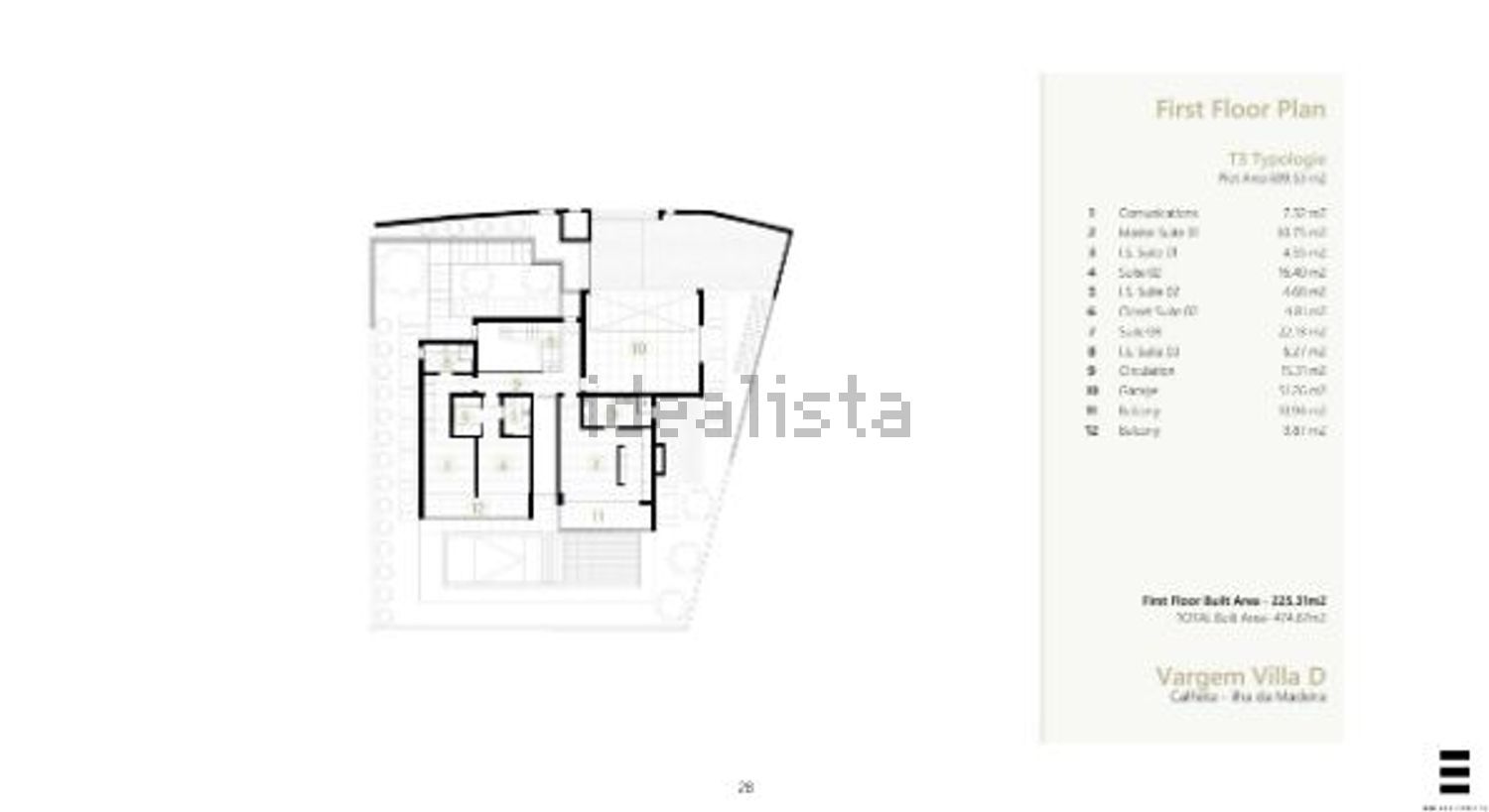 小楼房或独栋别墅出售在Rua da Vargem - 平面图