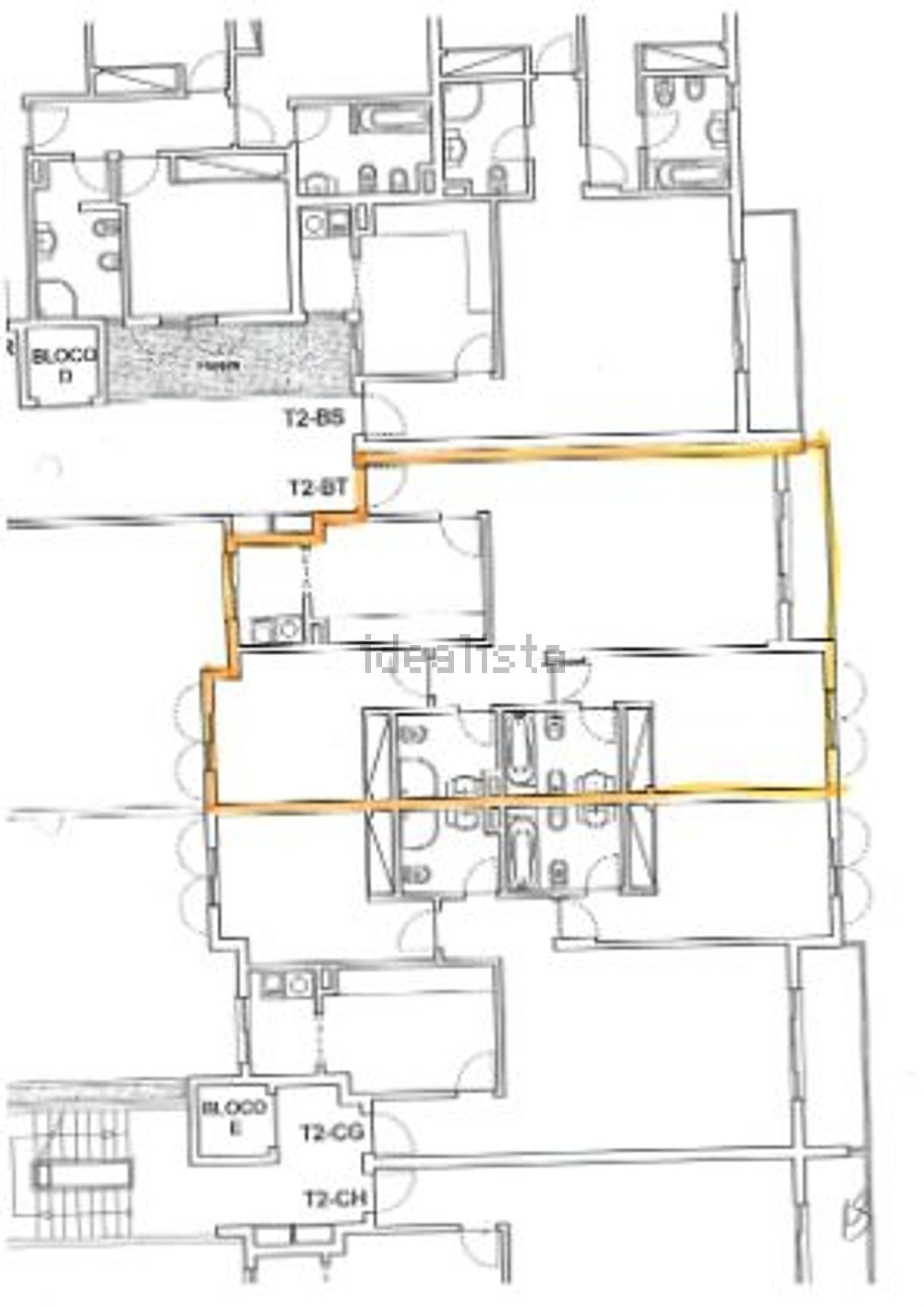 公寓 t2出售在Estrada da Ponta Oliveira, 20 - 平面图