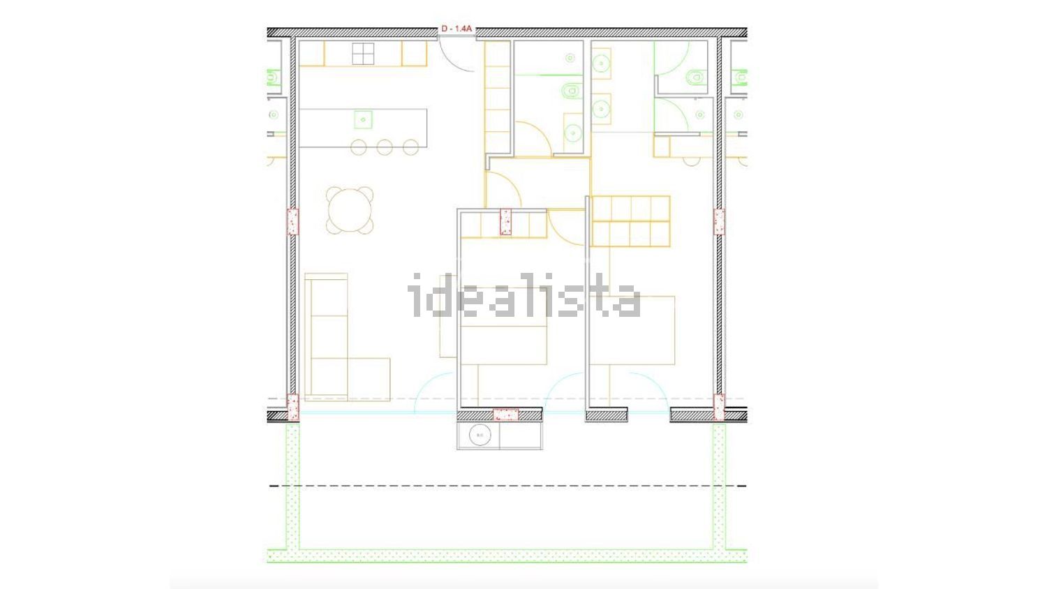 公寓 t2出售在Rua da Ventosa s/n - 平面图