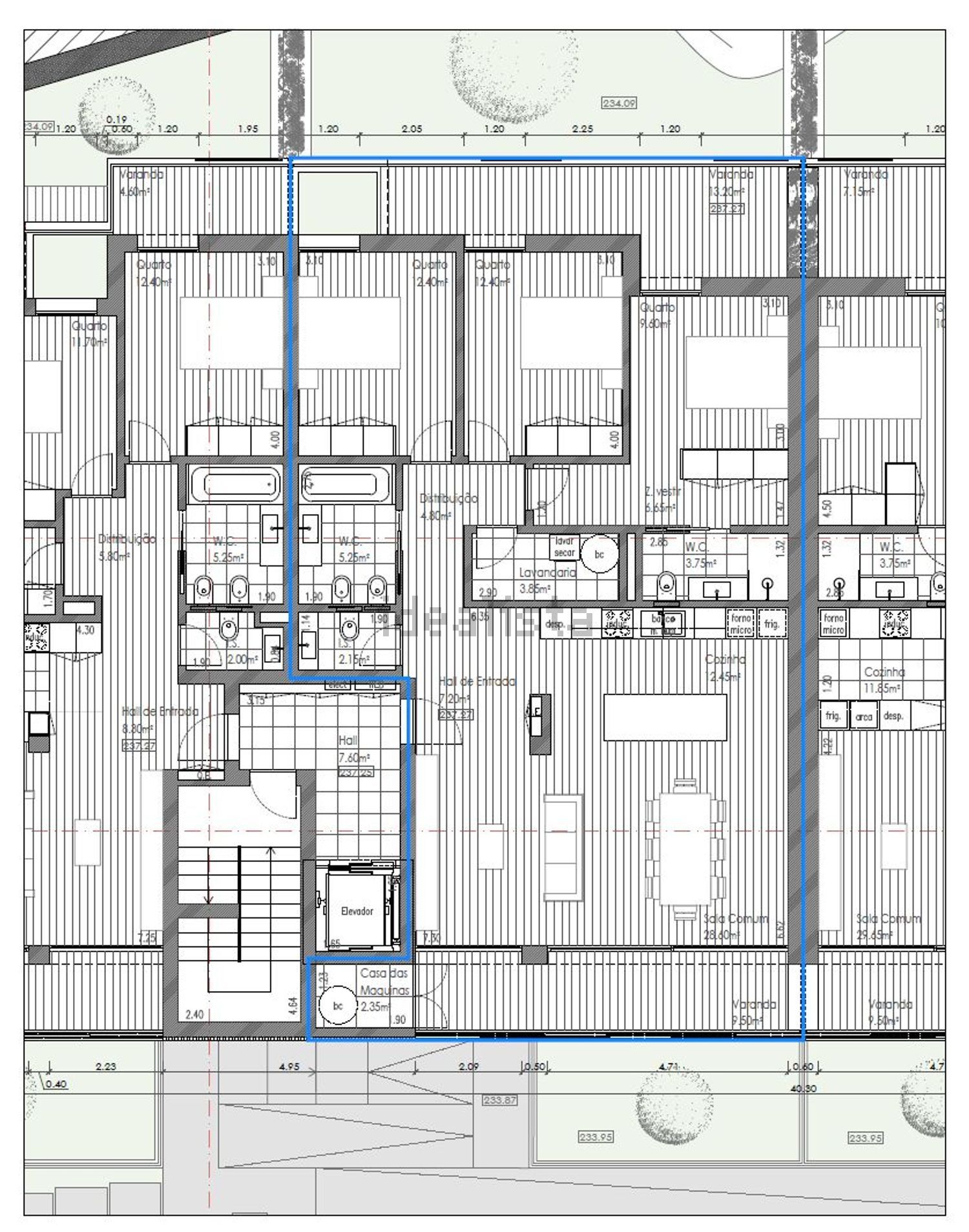 公寓 t3出售在 Penafiel - 平面图