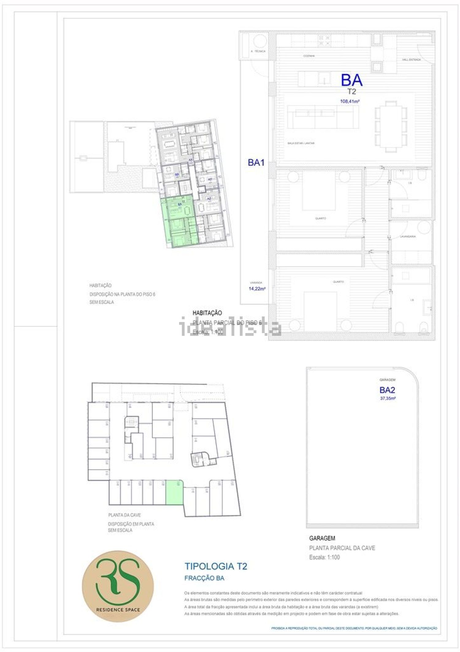公寓 t2出售在Avenida João Duarte s/n - 平面图