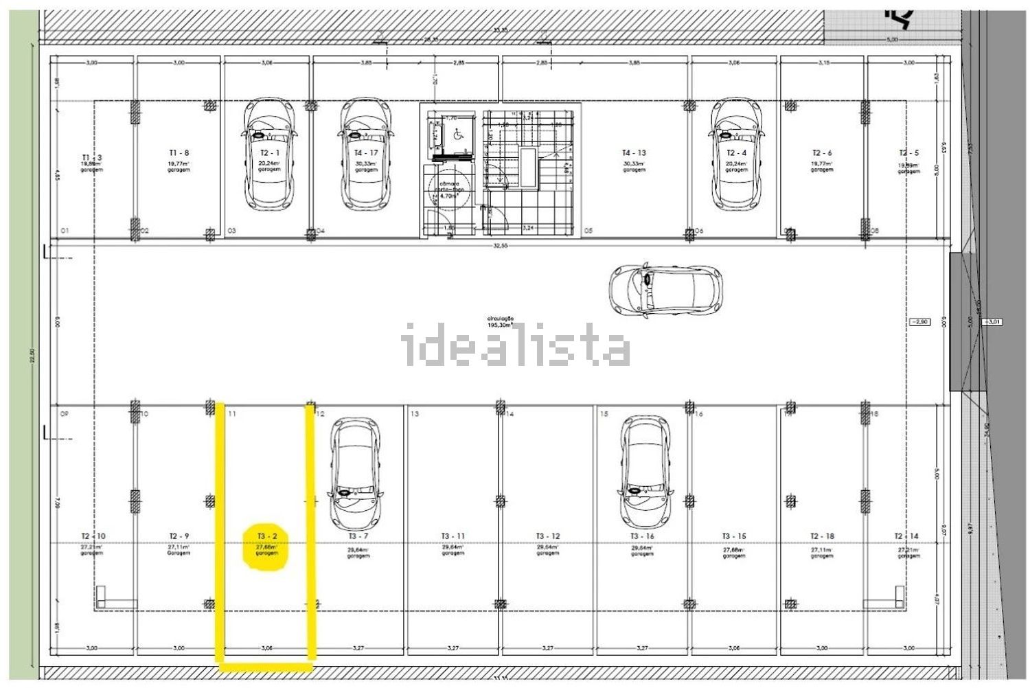 公寓 t3出售在Repeses e São Salvador - 平面图