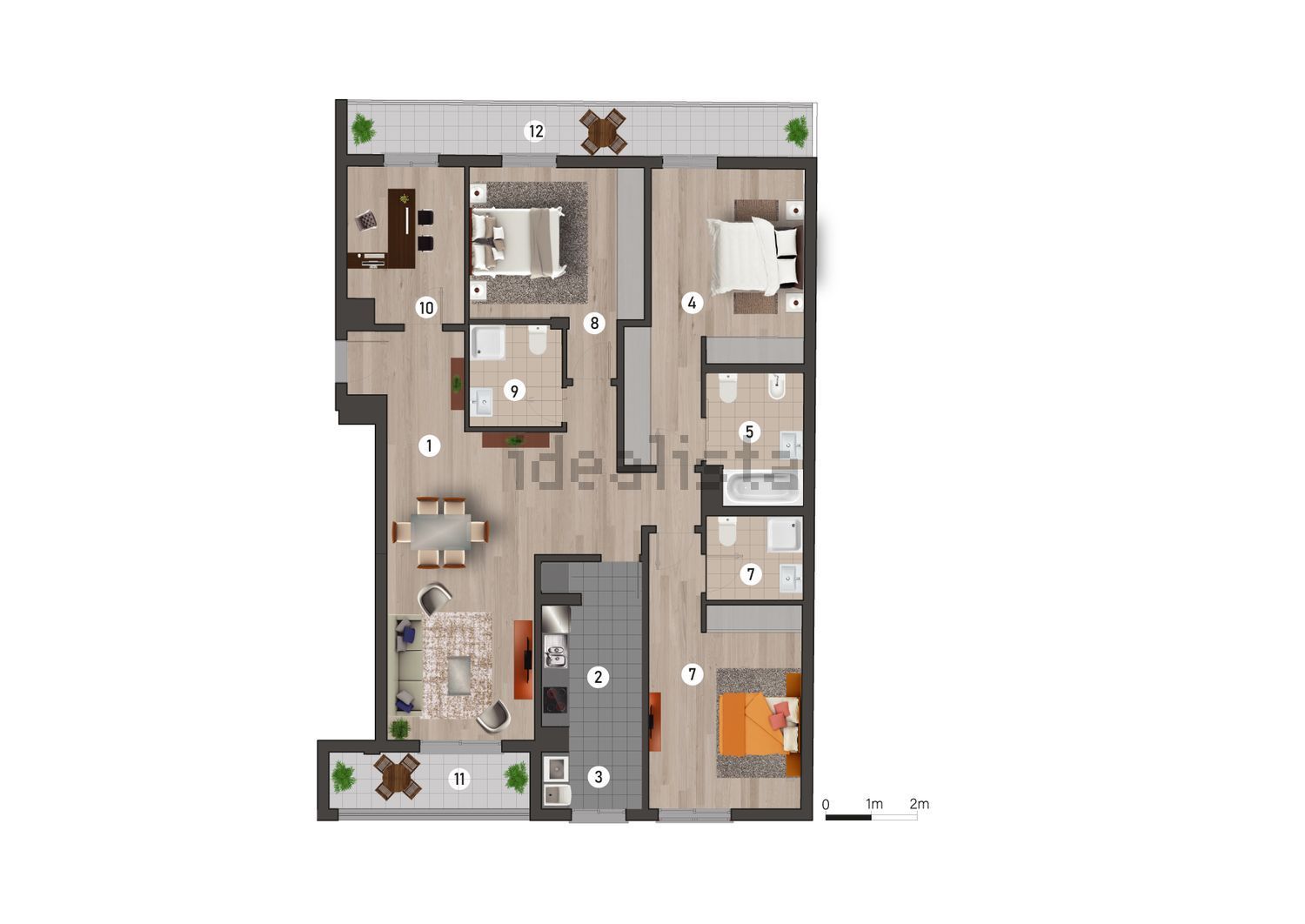 公寓 t4出售在Rua do Carmo s/n - 平面图
