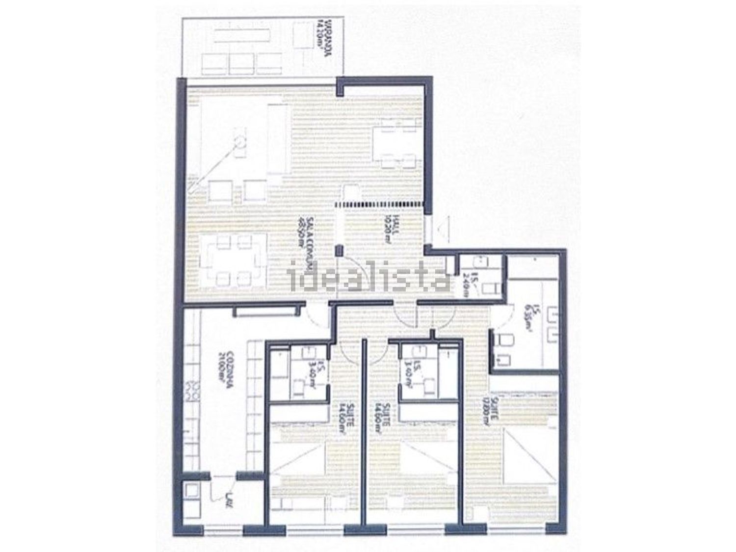 公寓 t3出售在Rua Dos Combatentes, 504 - 平面图