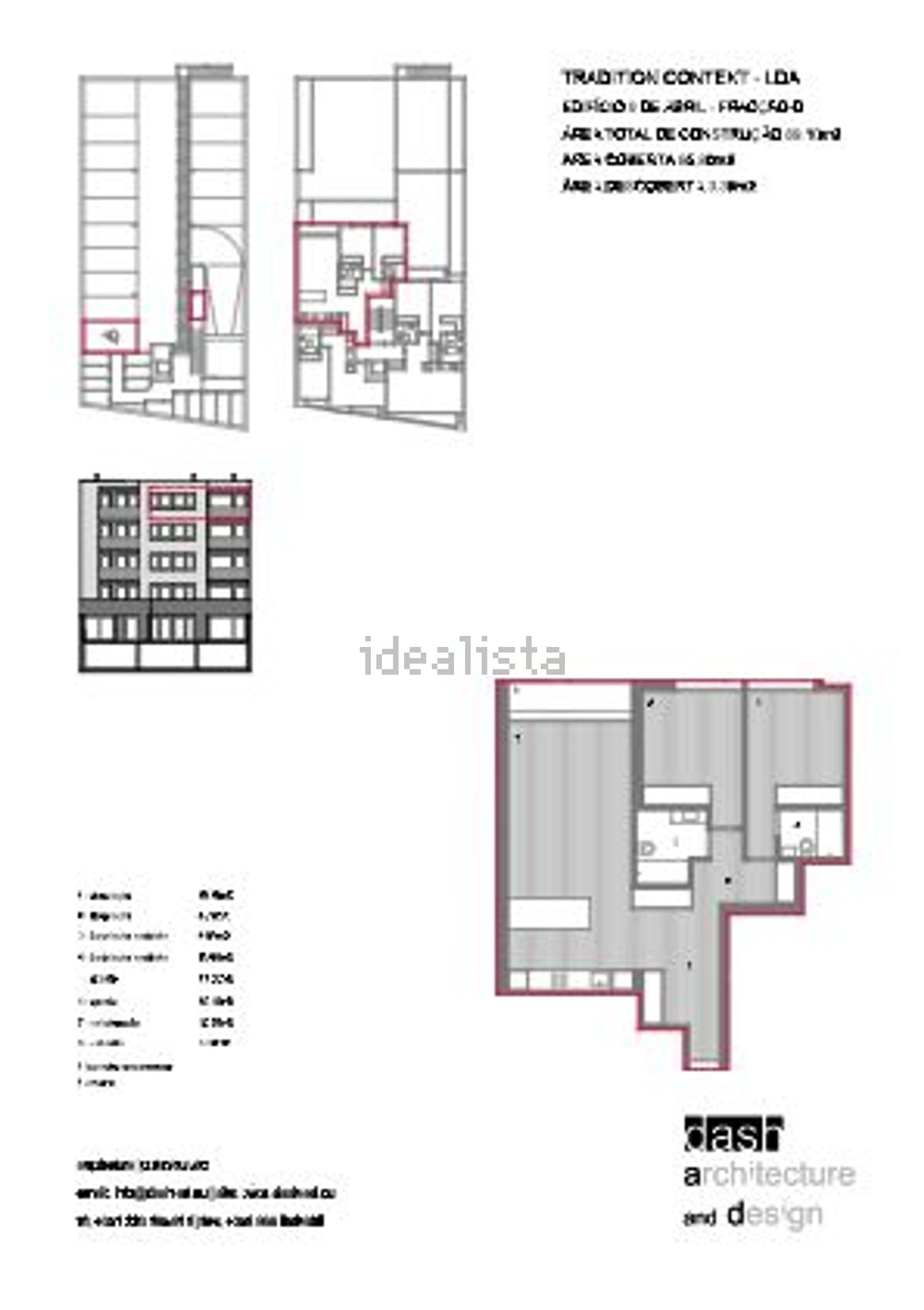 公寓 t2出售在Rua de Nove de Abril - 平面图