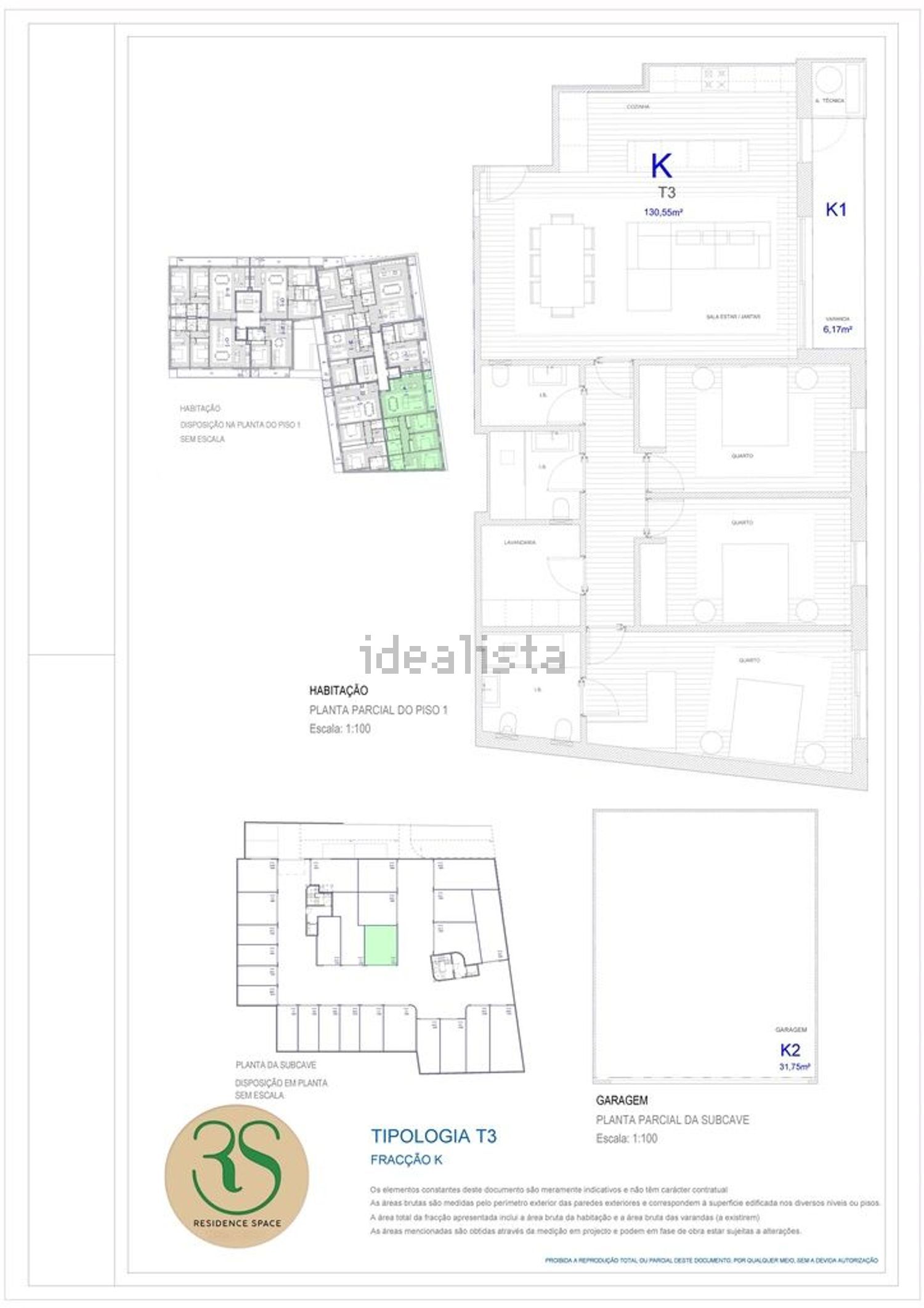 公寓 t3出售在Avenida João Duarte s/n - 平面图