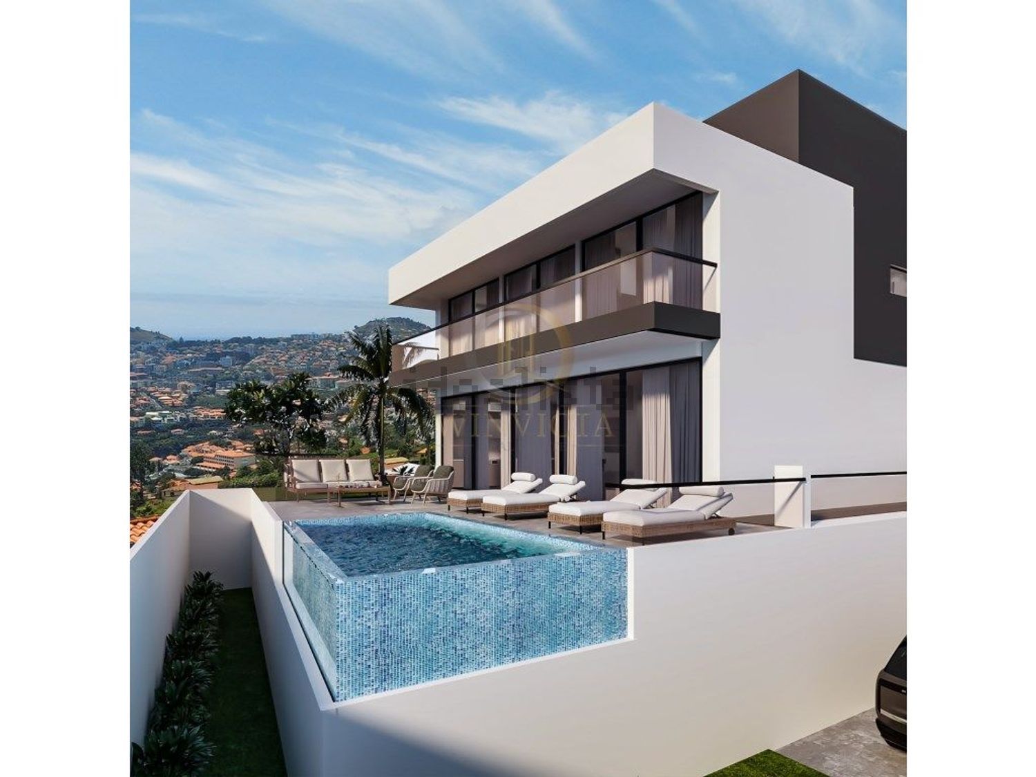 小楼房或独栋别墅出售在Santa Luzia - 游泳池