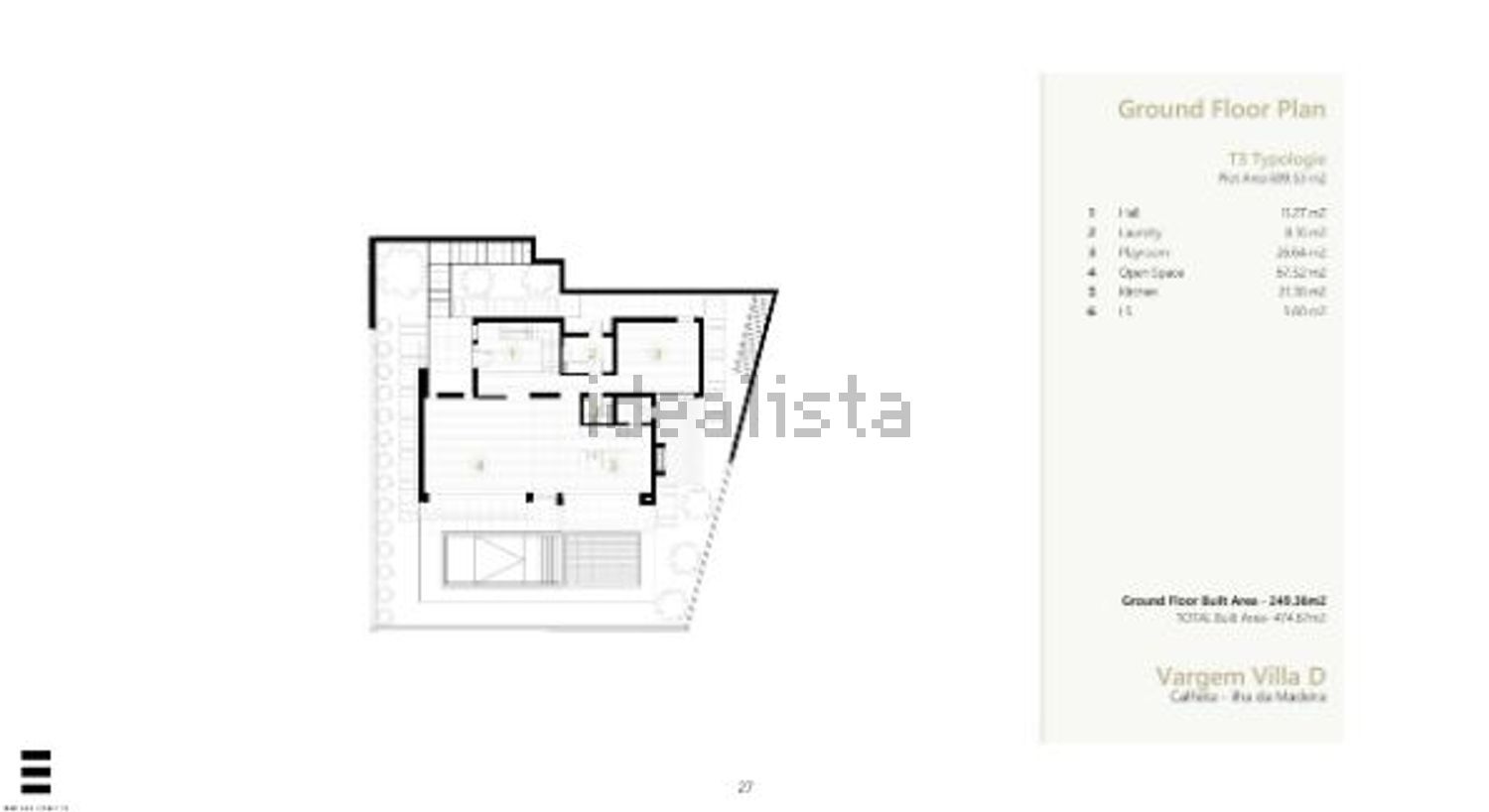 小楼房或独栋别墅出售在Rua da Vargem - 平面图