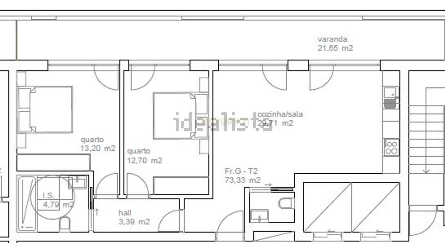 公寓 t2出售在Tondela e Nandufe - 平面图