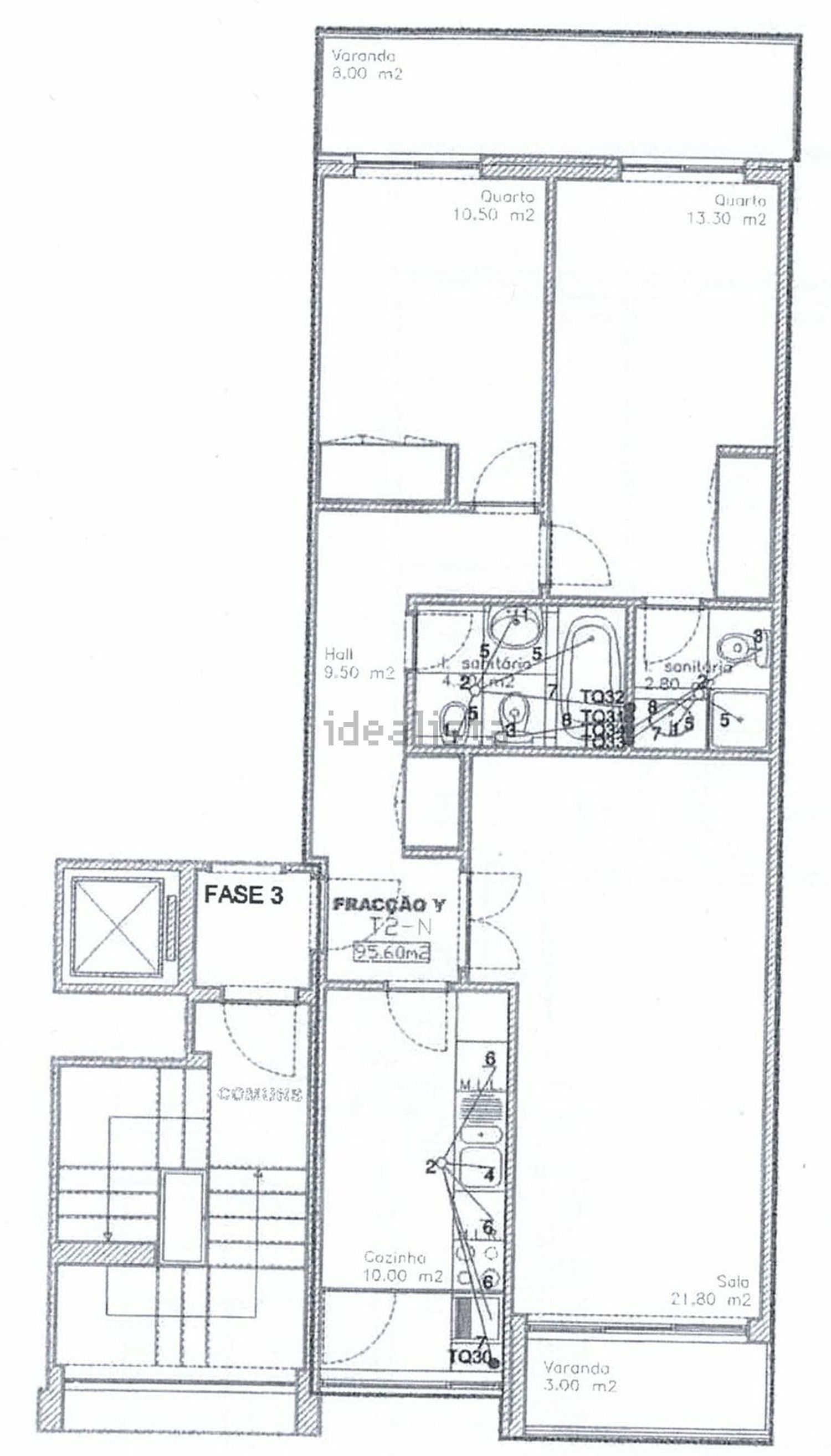 公寓 t2出售在Largo dos Cavaleiros, 44 - 平面图