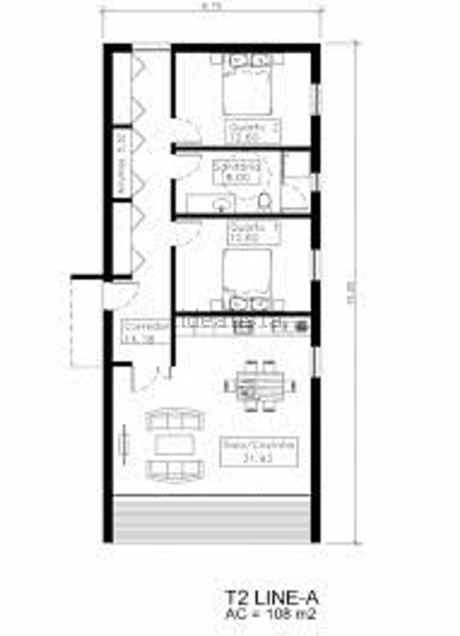 公寓 t2出售在Rua José da Cunha, 49 - 平面图