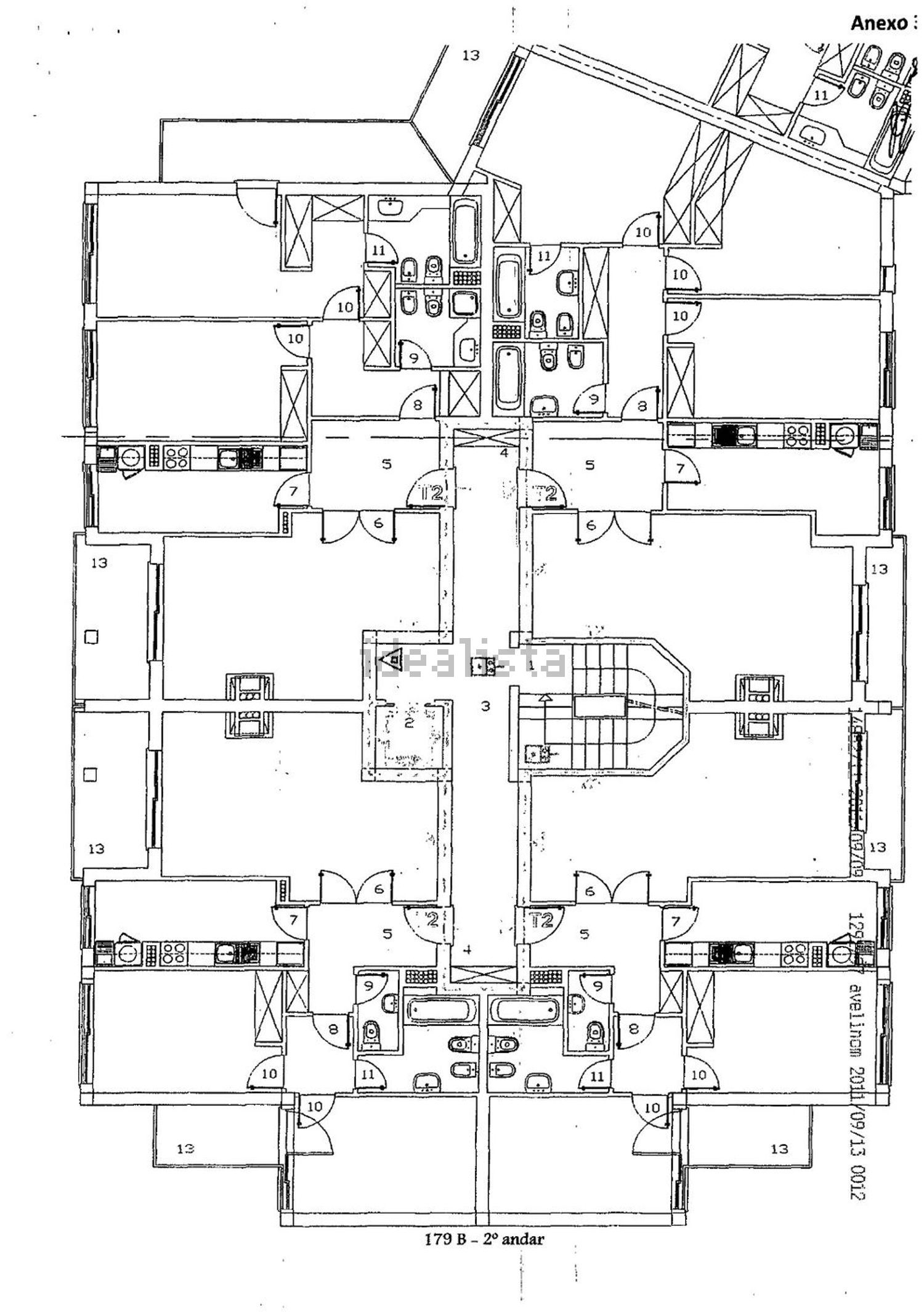 公寓 t3出售在Rua do Pinhal - 平面图