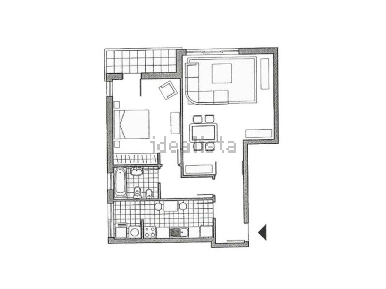 出租公寓 t1在Paniceiro-Viso-Meiral - 平面图