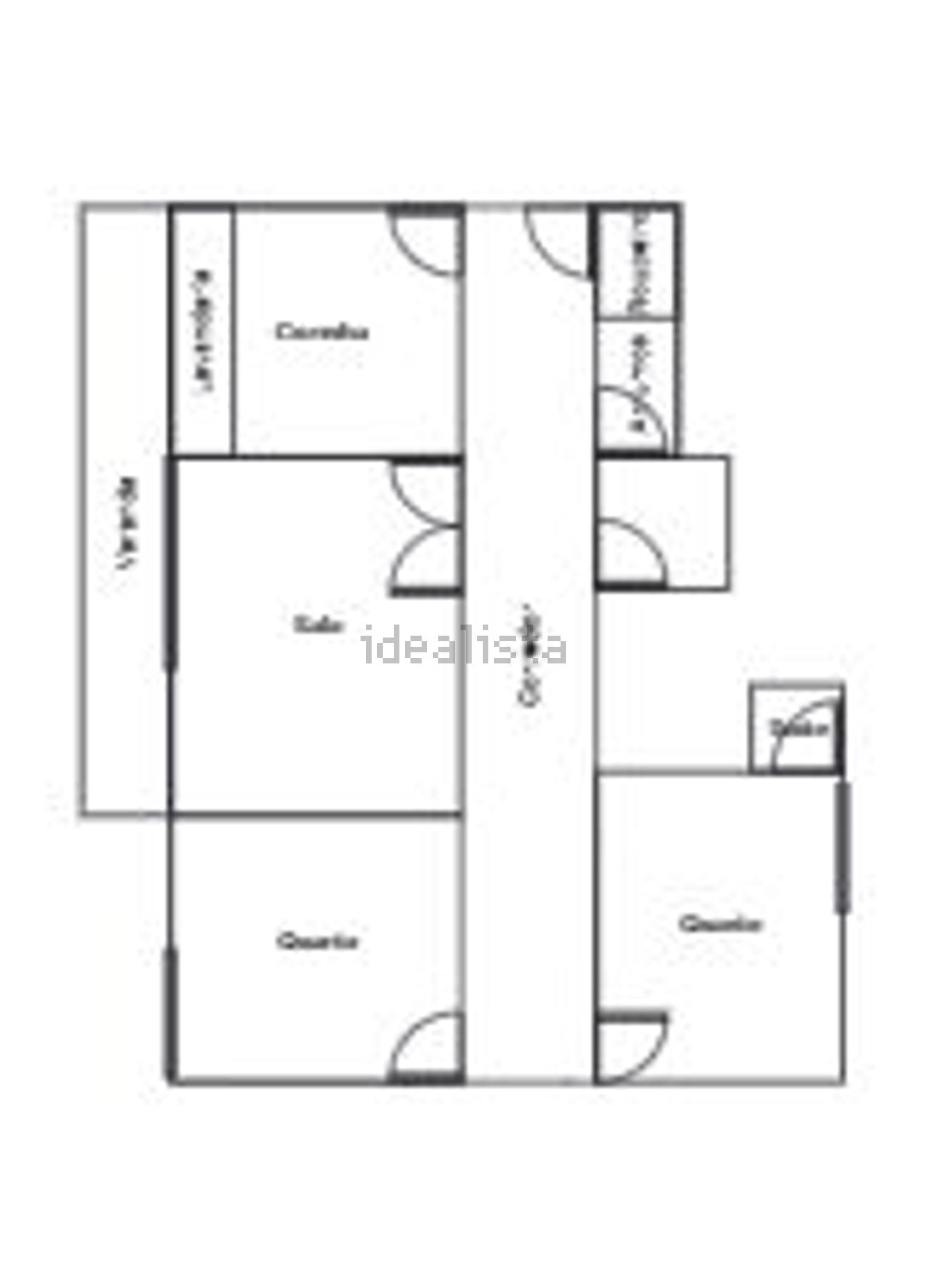 公寓 t2出售在Rua dos Castanheiros, 292 - 平面图