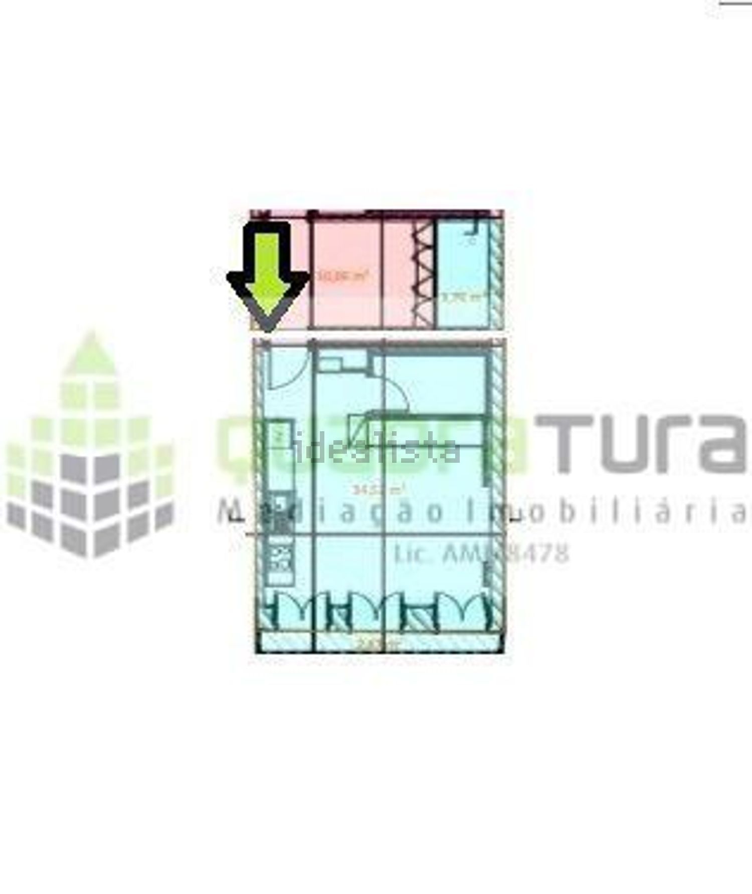 T0（单人公寓）出售在Campo 24 de Agosto - 平面图