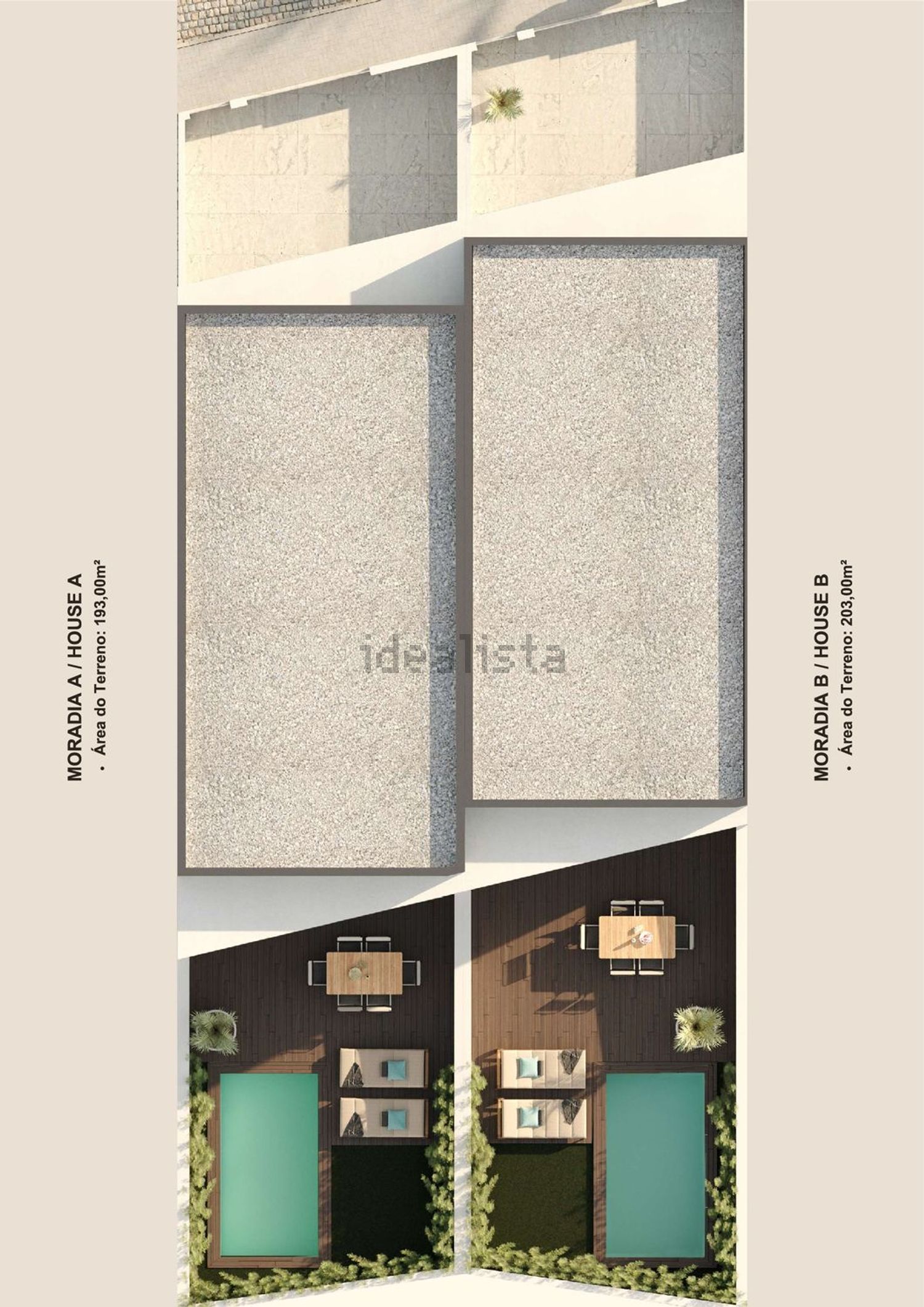 双拼别墅出售在Rua das Corgas s/n - 平面图