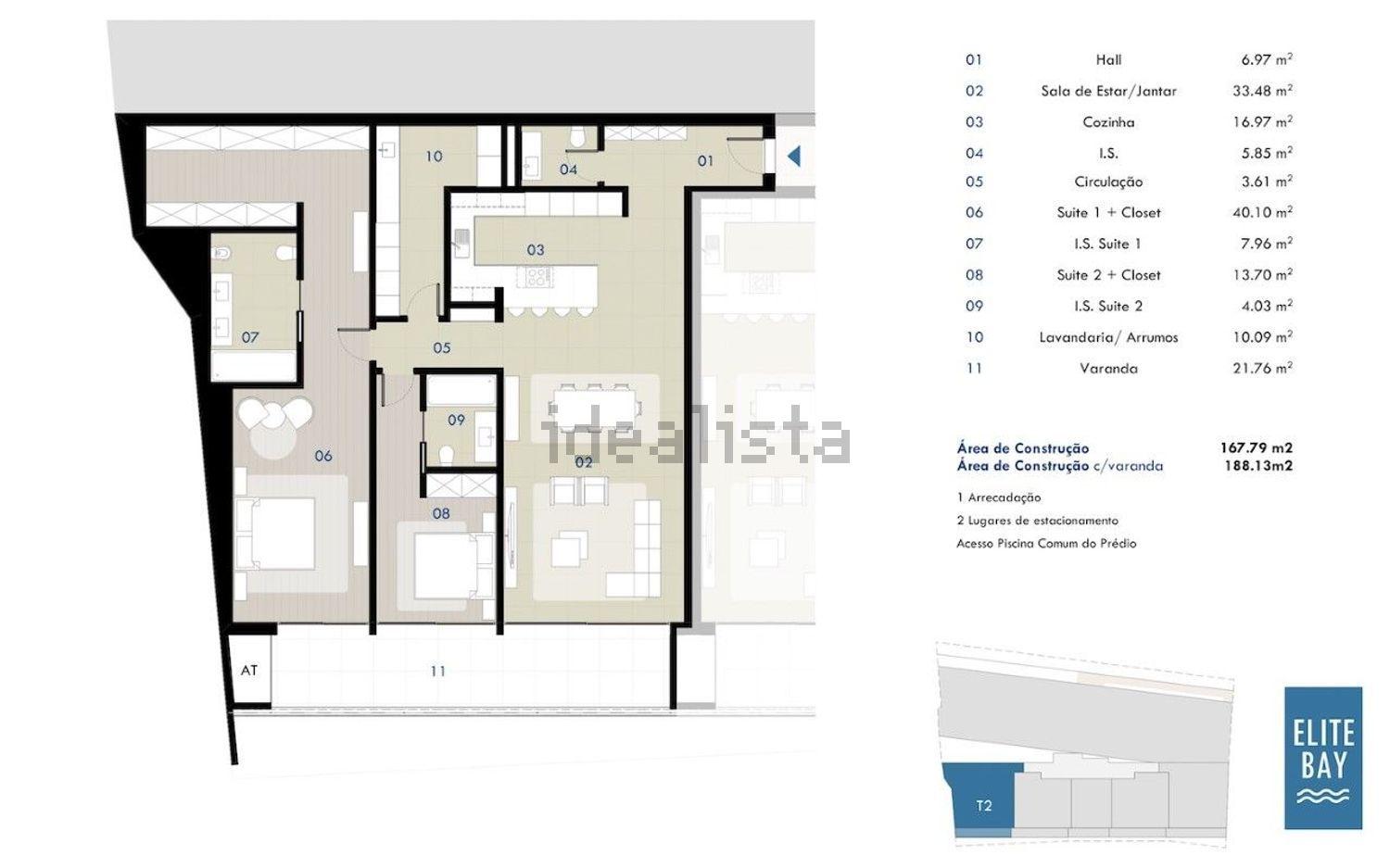 公寓 t2出售在Rua Dr. João Abel de Freitas, 35 - 平面图