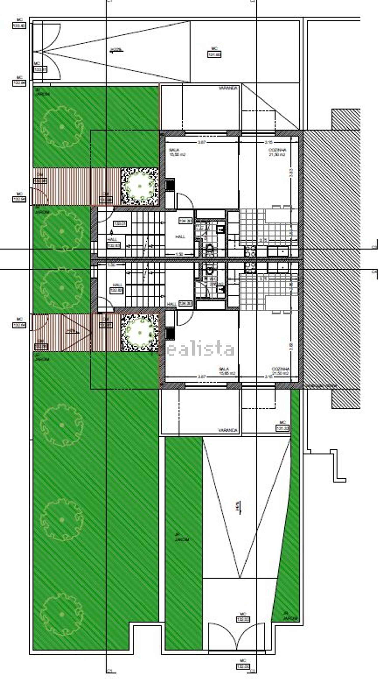 双拼别墅出售在Rua Central da Folgosa, 718 - 平面图