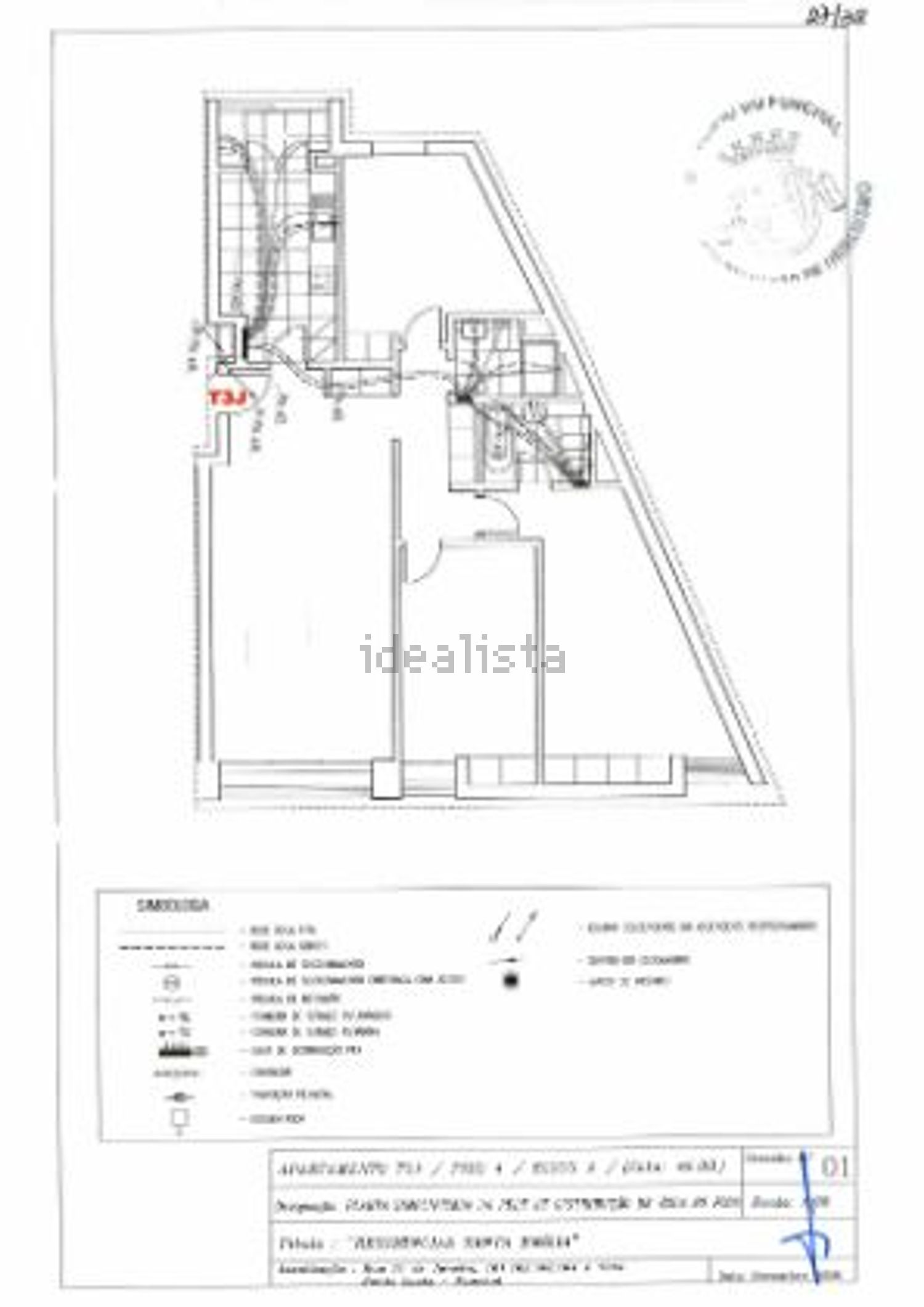 公寓 t3出售在Rua 31 de Janeiro, 101 - 平面图