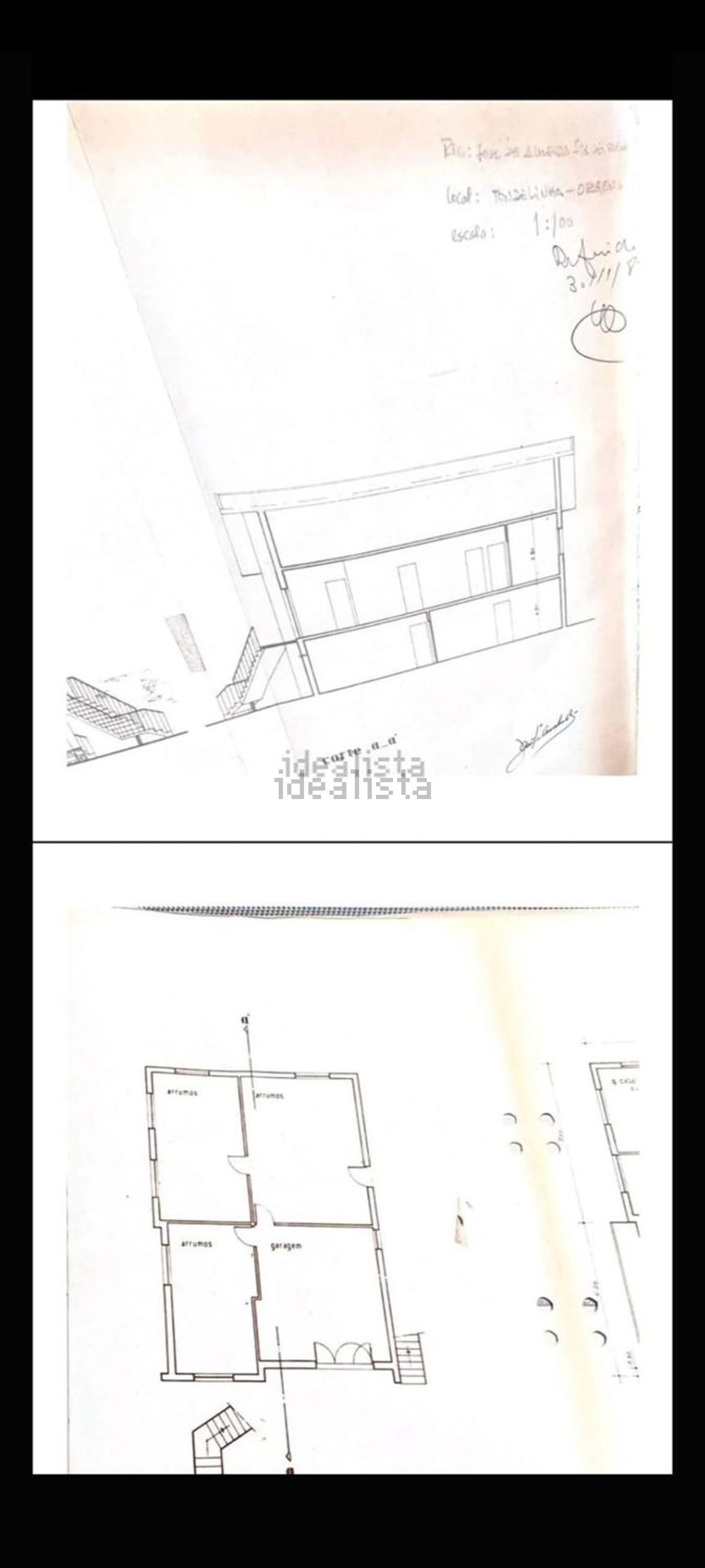 小楼房或独栋别墅出售在Rua Esquitance - 平面图