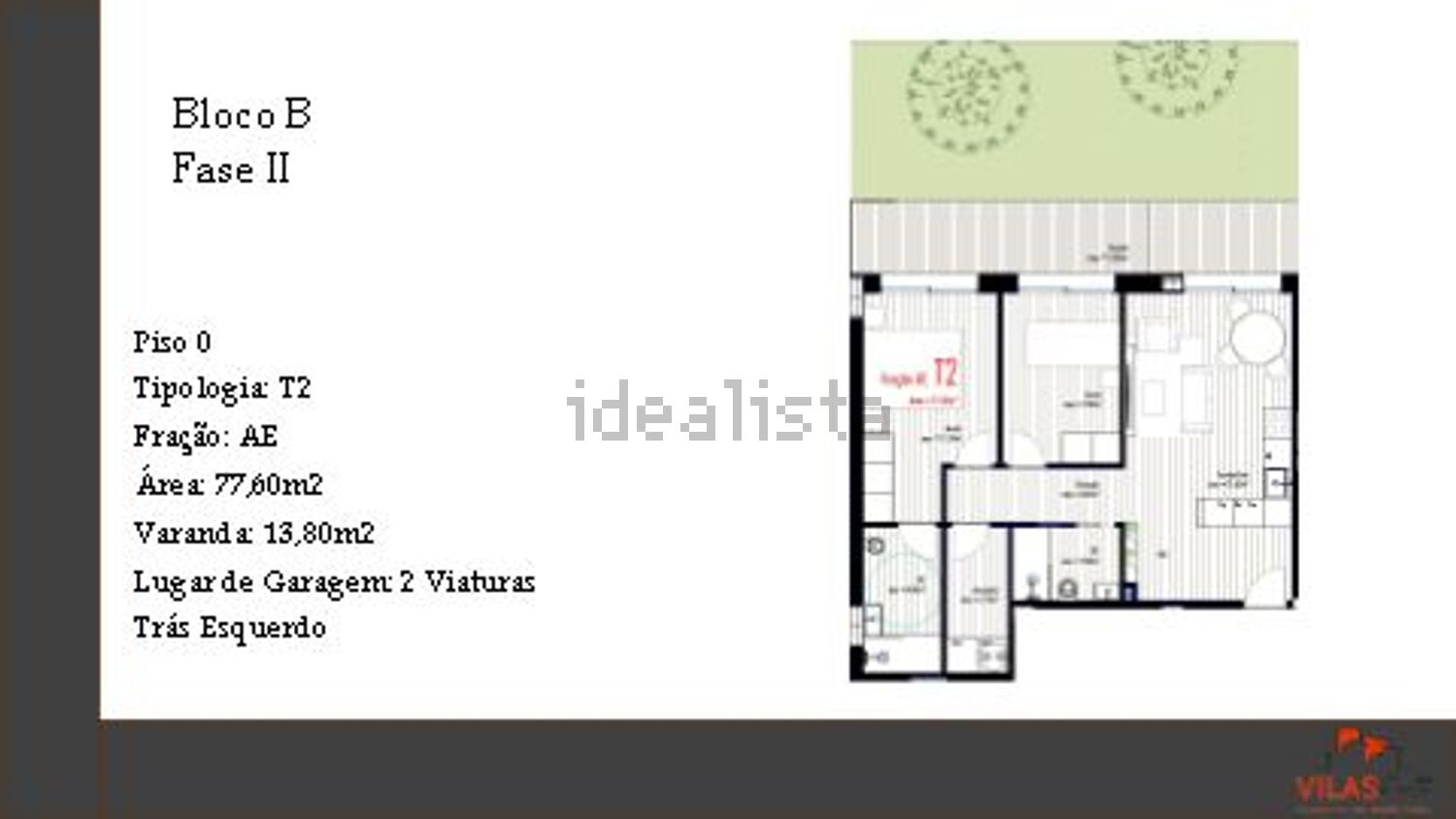 公寓 t2出售在Rua Santa Helena, 84 - 平面图