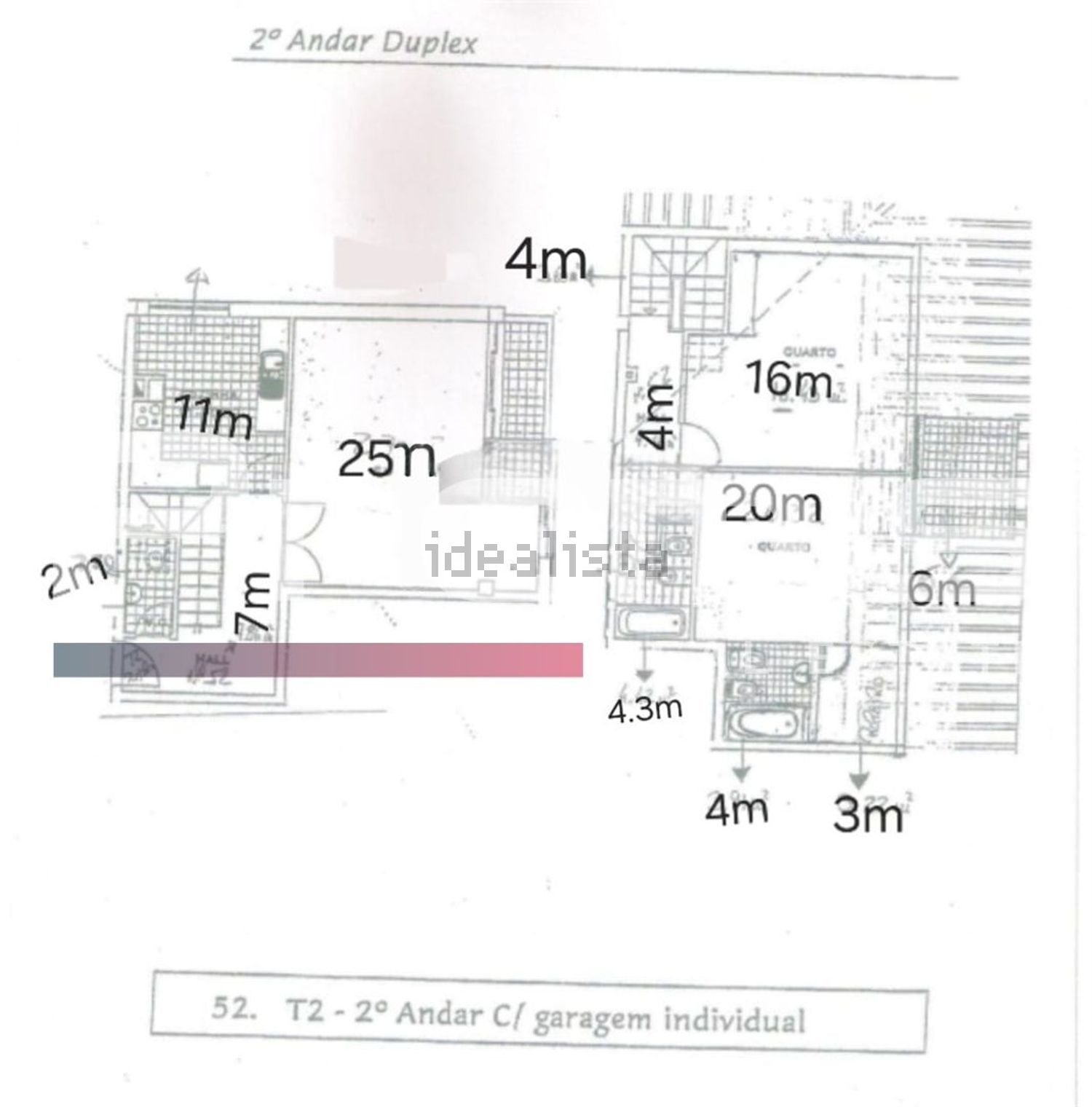 公寓 t2出售在 Liceu - Paço do Rei - 平面图