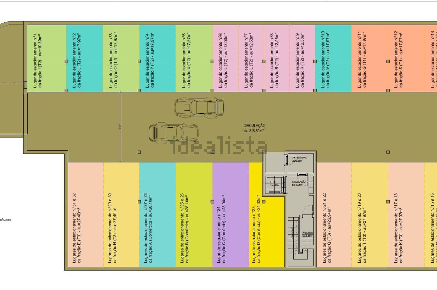 公寓 t3出售在Avenida Dom Manuel I s/n - 平面图