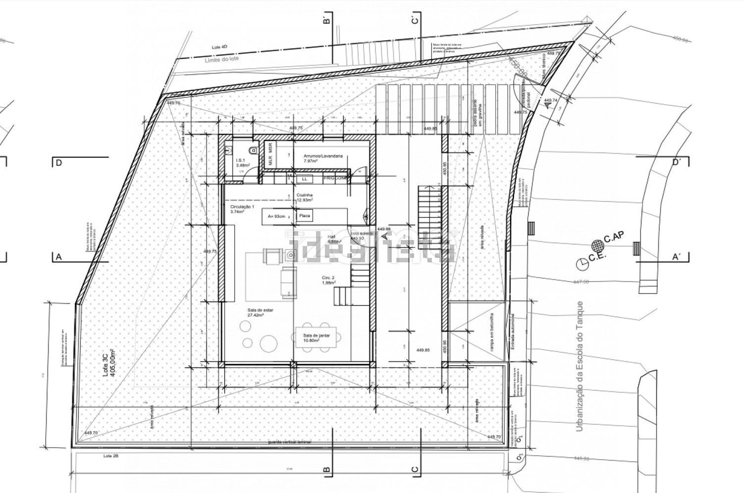小楼房或独栋别墅出售Urbanizacao da Casa Branca s/n - 平面图