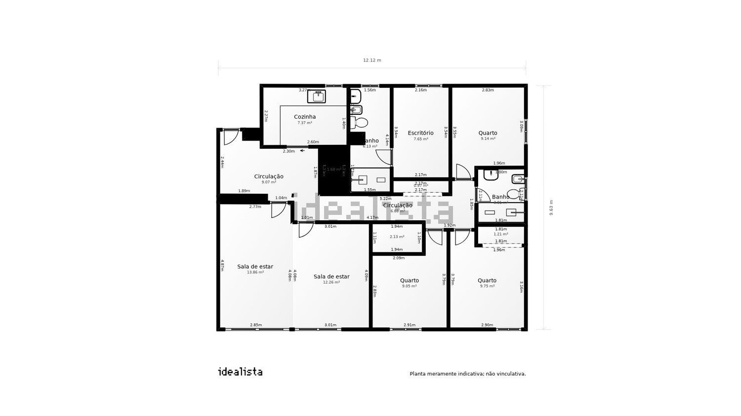 公寓 t3出售在Barcelos - 平面图