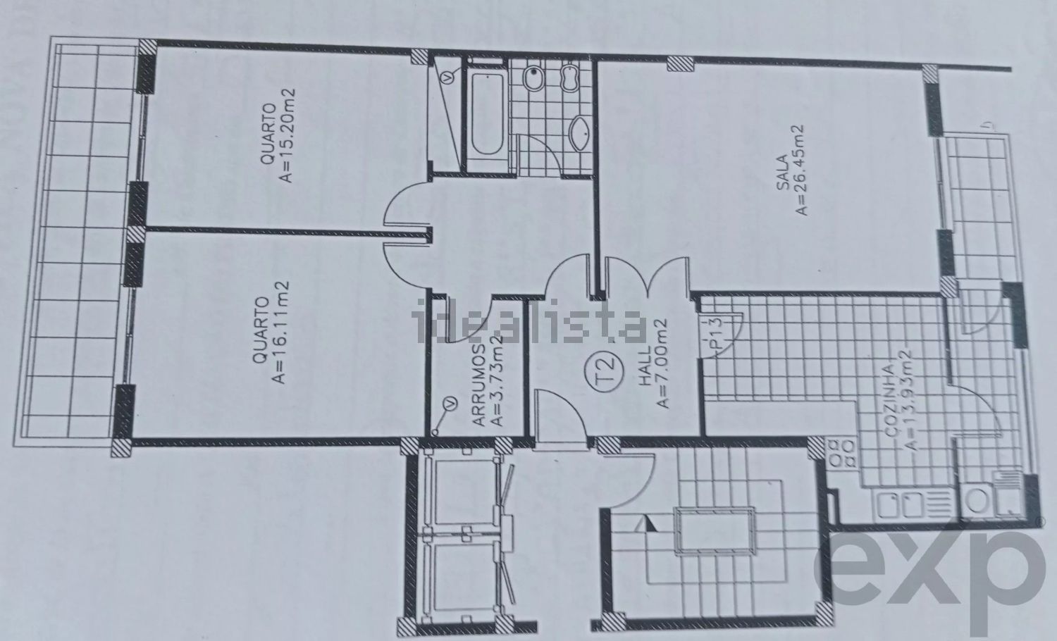 公寓 t2出售在Rua Fonte Fria s/n - 平面图