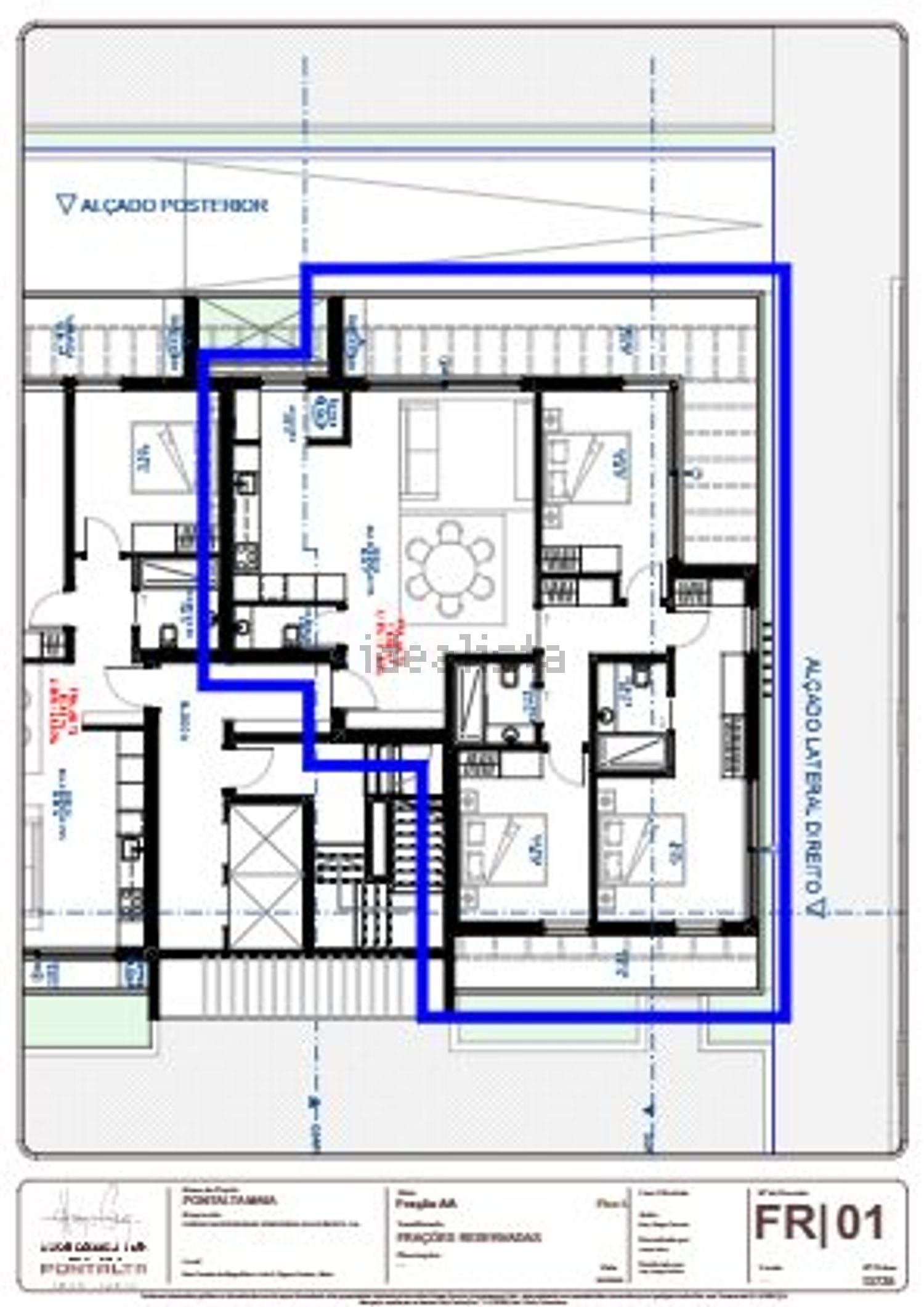 公寓 t3出售在Rua Fernão de Magalhães s/n - 平面图