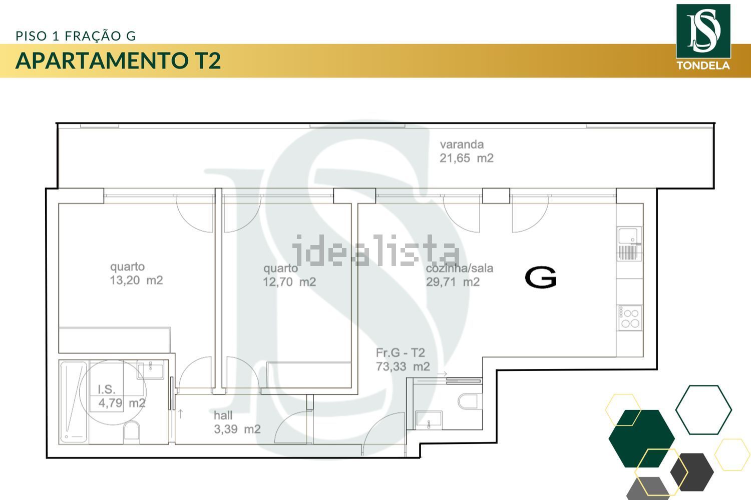 公寓 t2出售在Tondela e Nandufe - 平面图