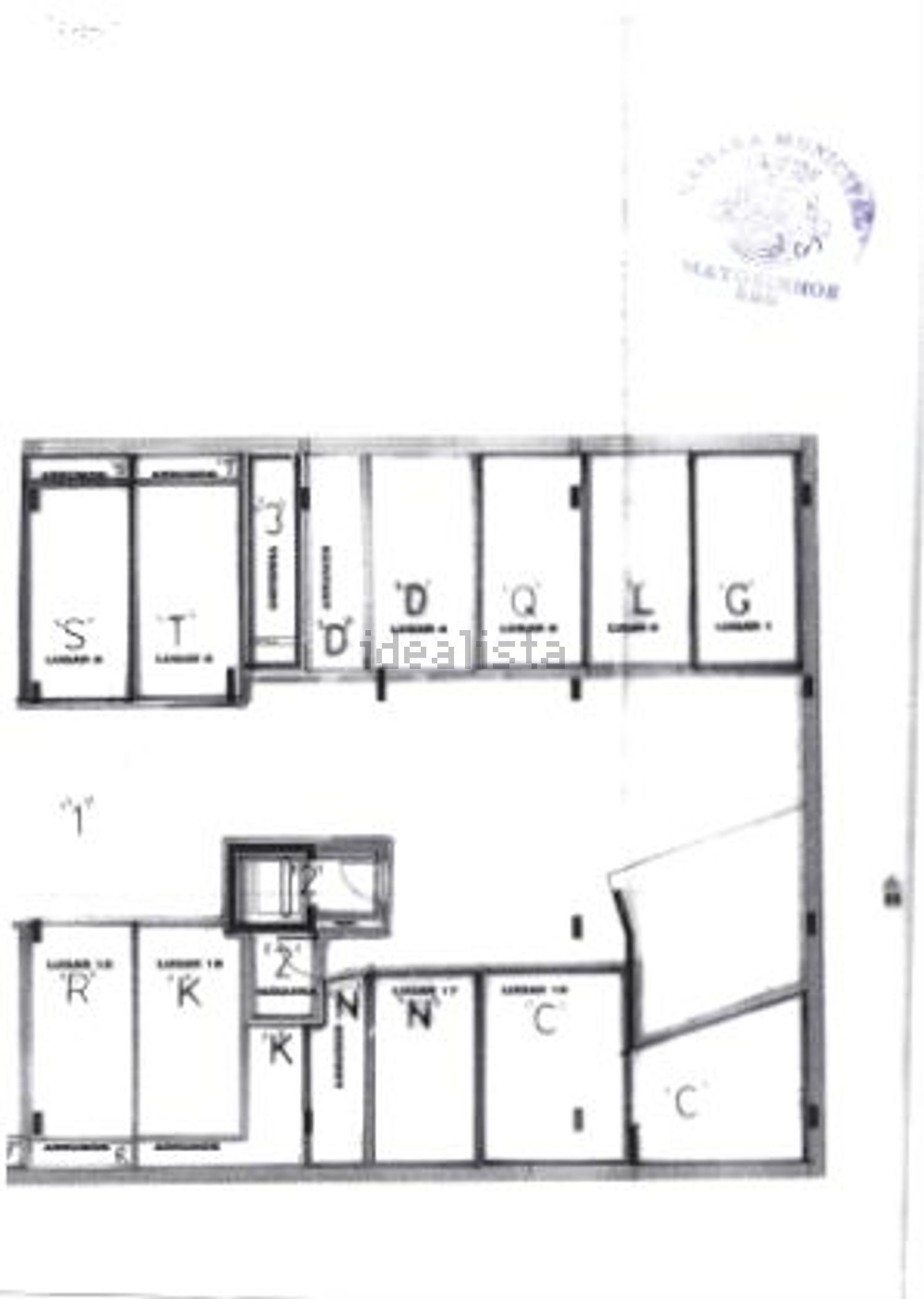 出租公寓 t2在Rua dos Transitários, 97 - 平面图
