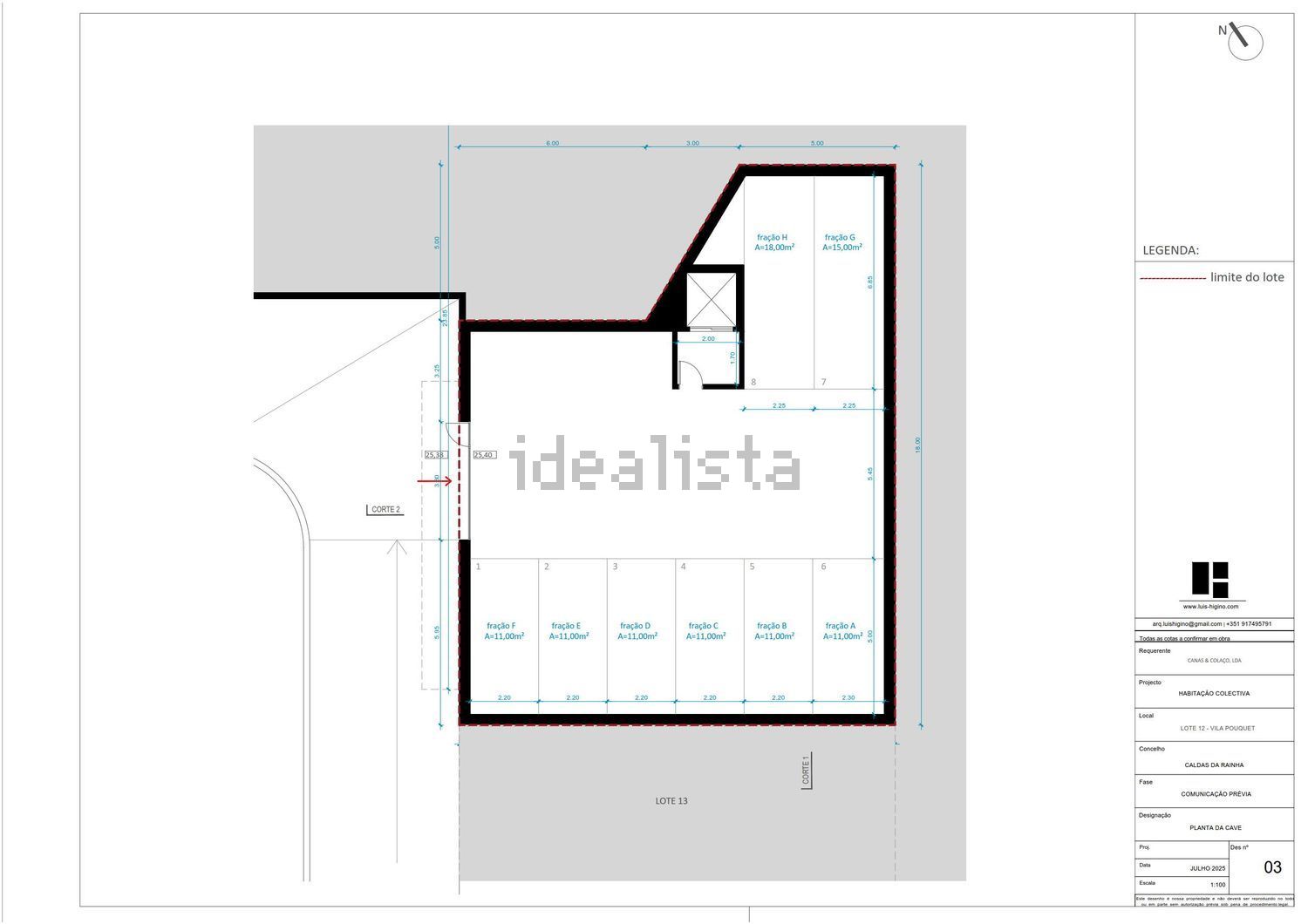 公寓 t2出售在Rua Dr. Seixas Brandão, 12 - 平面图