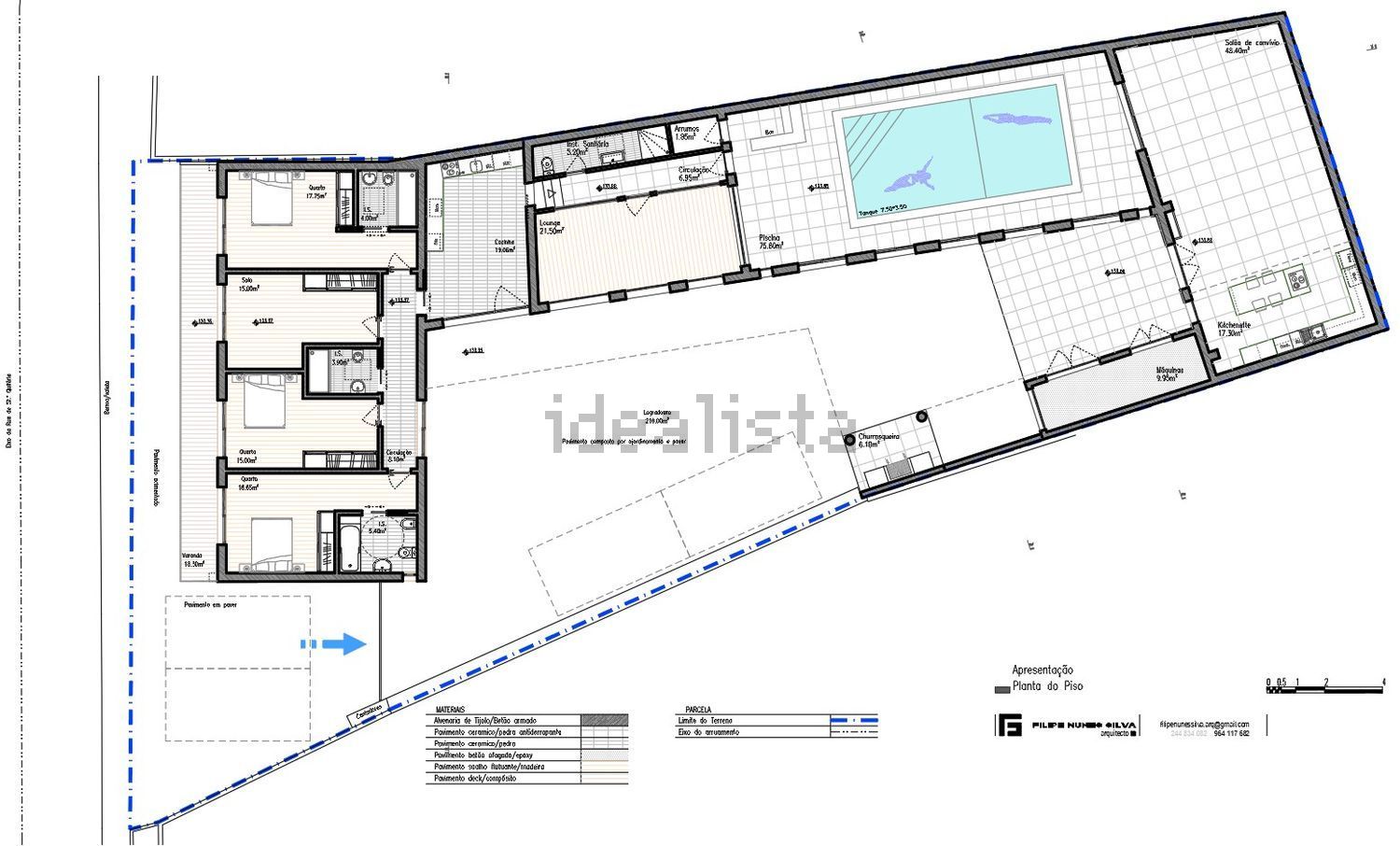 小楼房或独栋别墅出售在Rua de Santa Quitéria - 平面图