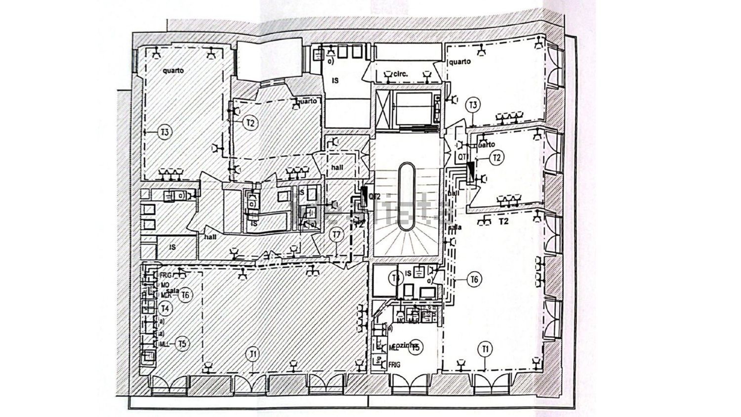 出租公寓 t2在Rua de Santa Justa, 60 - 平面图