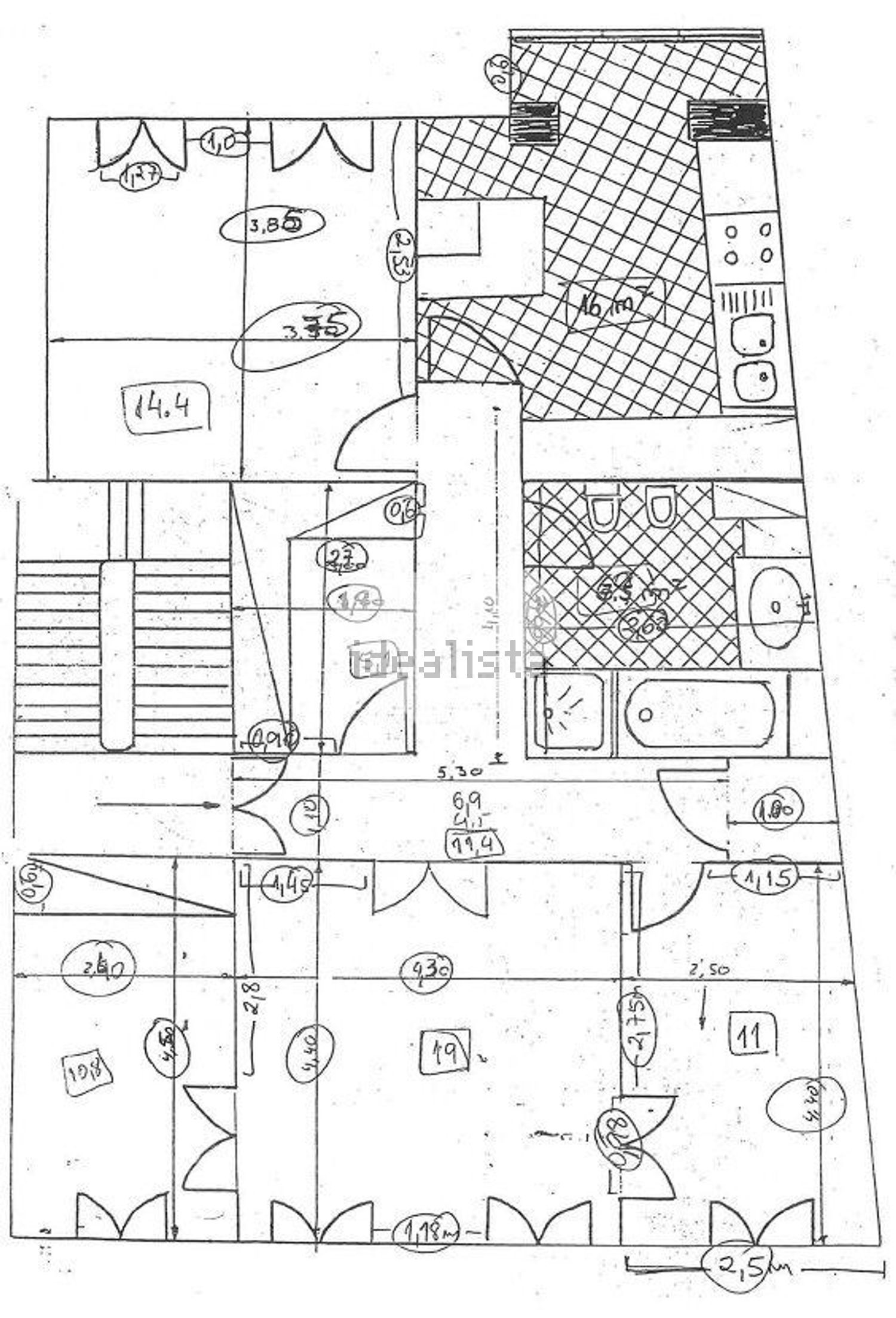公寓 t3出售在 Largo do Rato - Estrela - 平面图